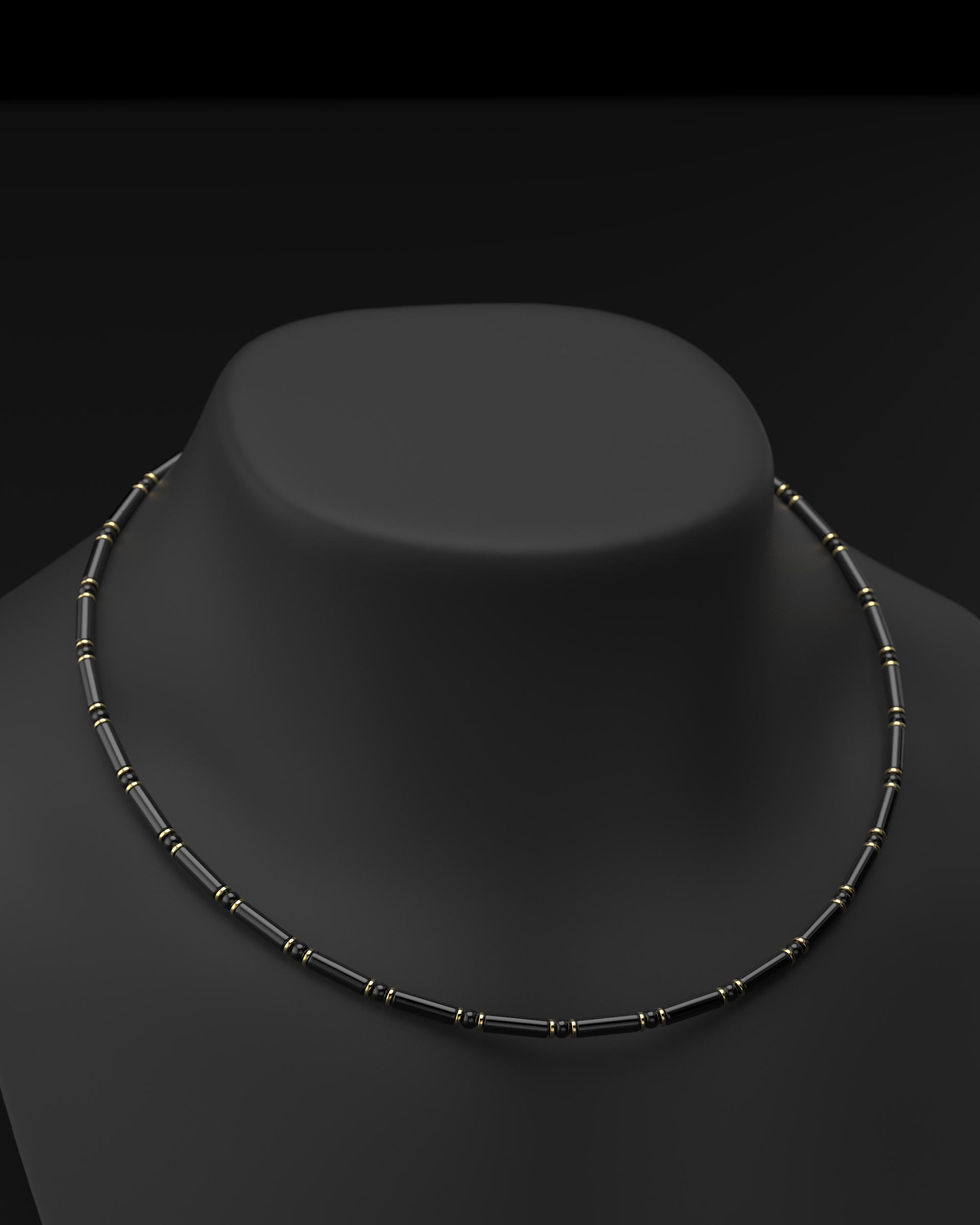 Onyx Halskette 4mm | Abstandhalter#2