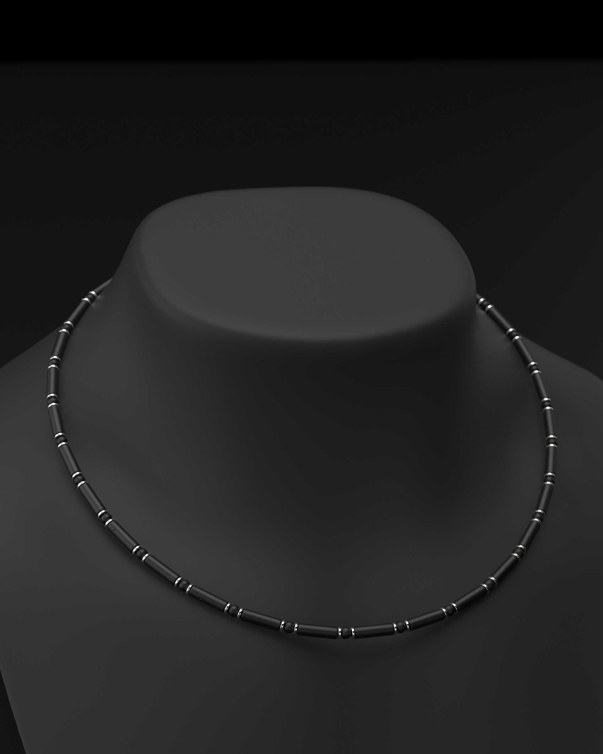 Onyx Halskette 4mm | Abstandhalter#2