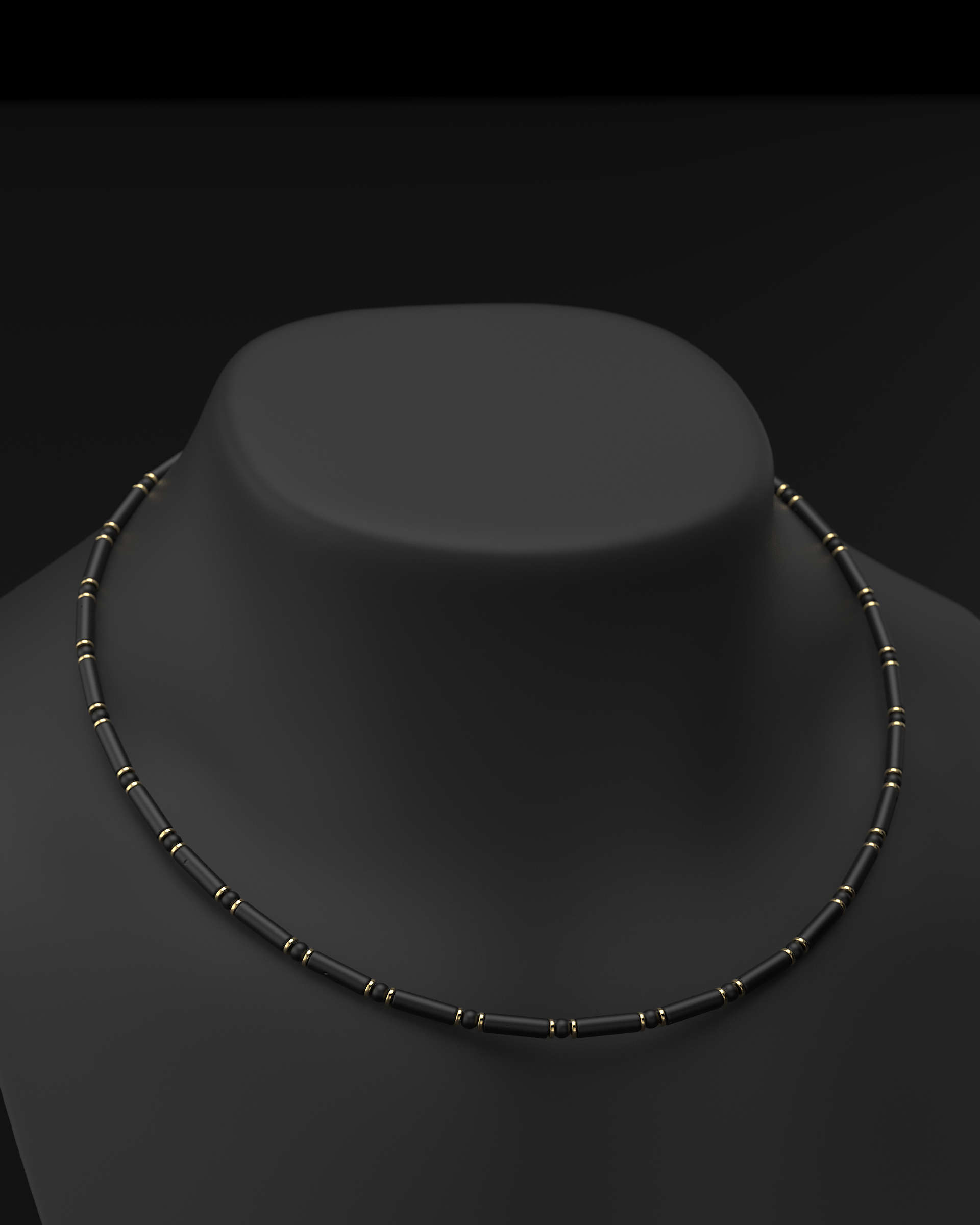 Onyx Halskette 4mm | Abstandhalter#2