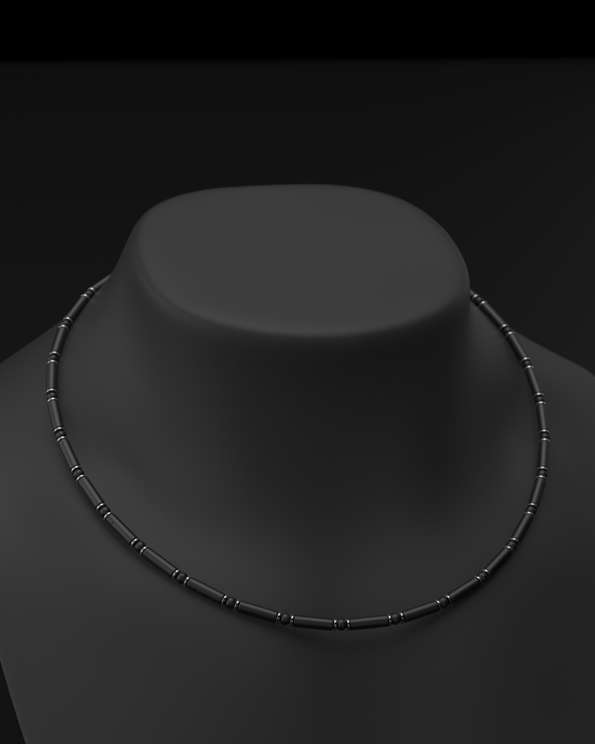 Onyx Halskette 4mm | Abstandhalter#2