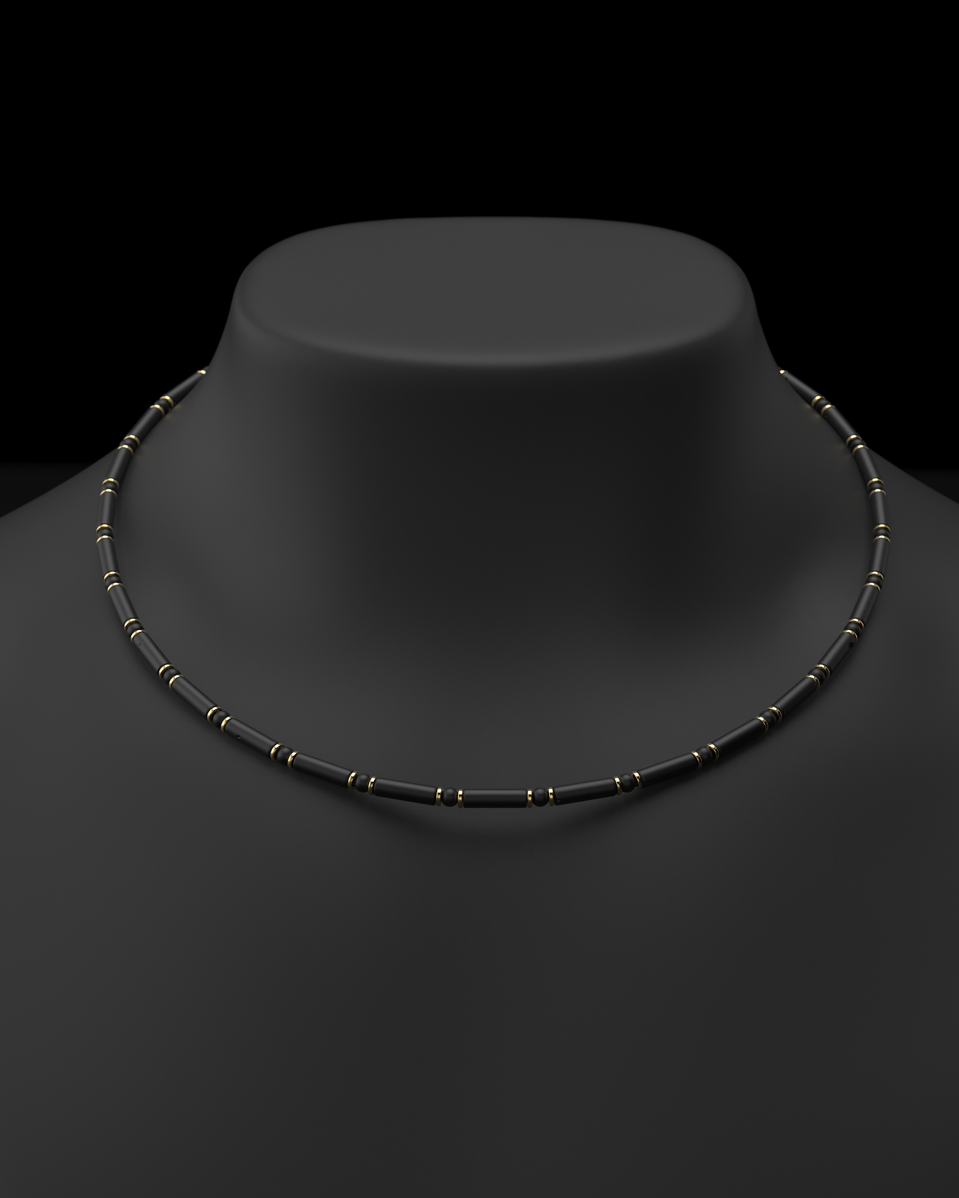 Onyx Halskette 4mm | Abstandhalter#2