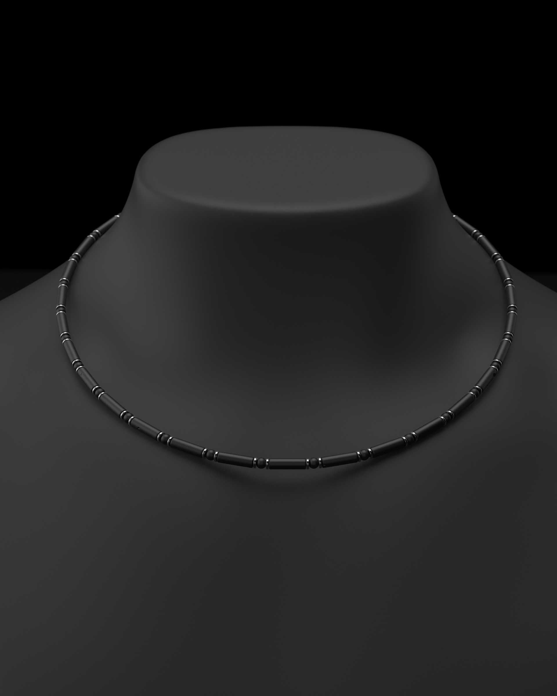 Onyx Halskette 4mm | Abstandhalter#2