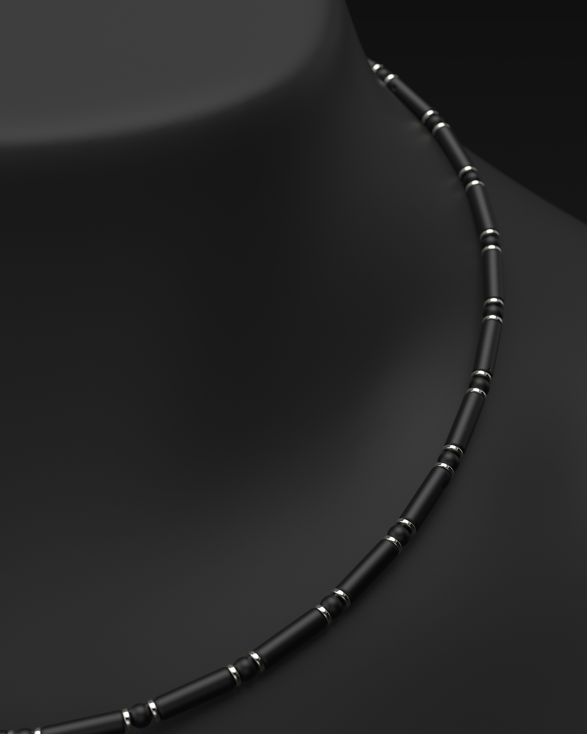 Onyx Halskette 4mm | Abstandhalter#2