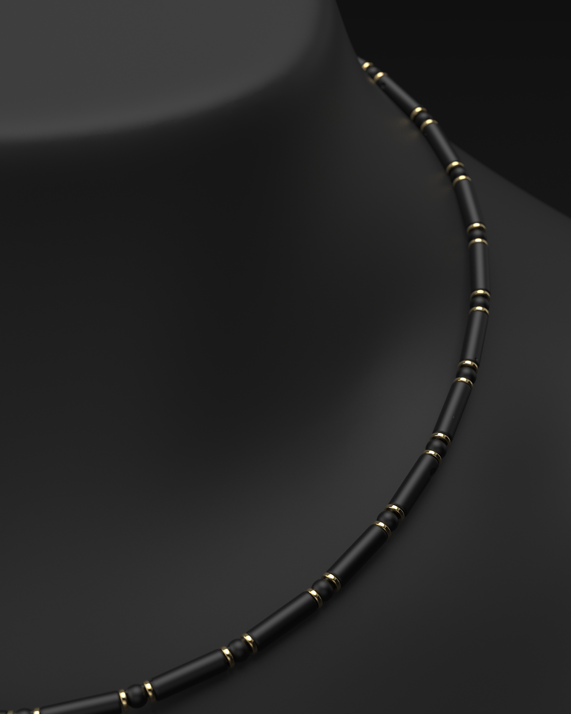Onyx Halskette 4mm | Abstandhalter#2