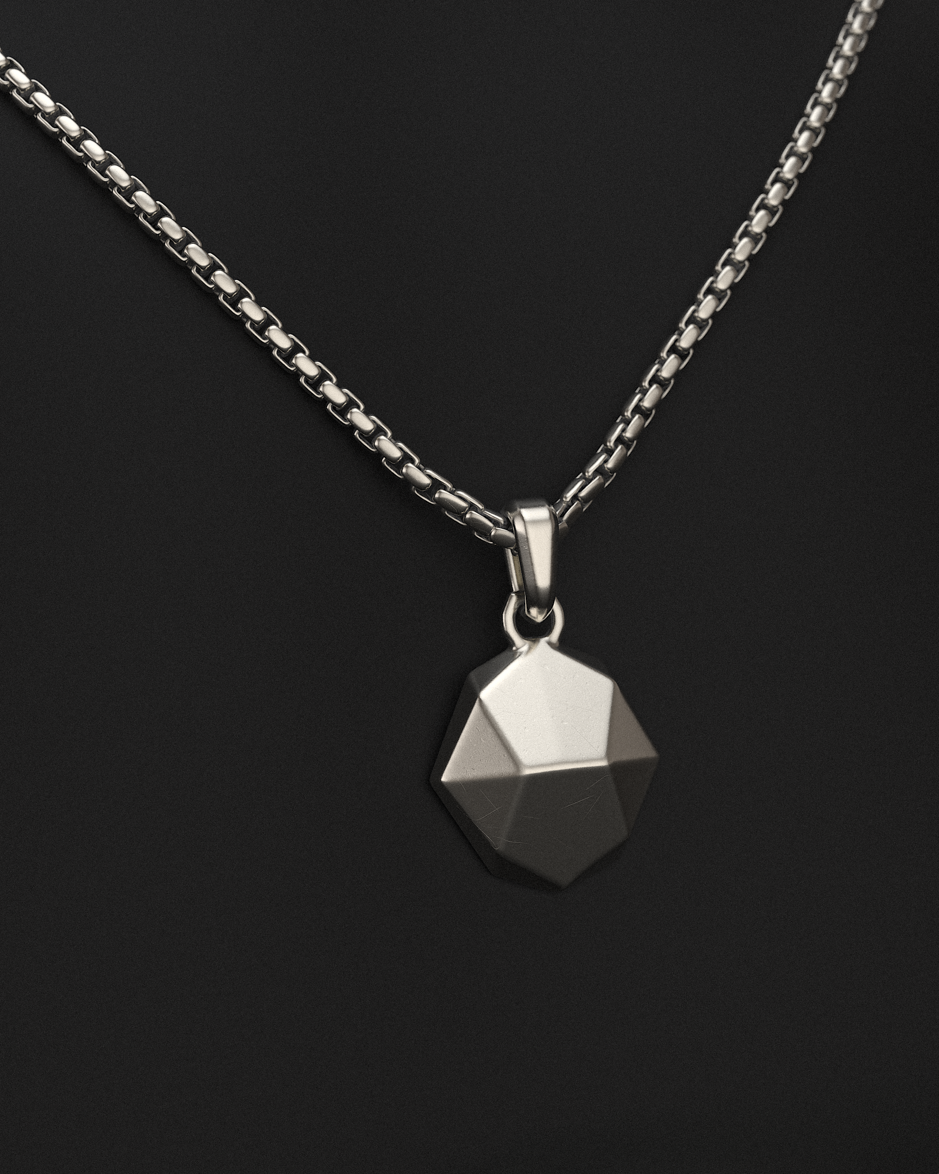 Geom Pendant #2 + Round Box Chain