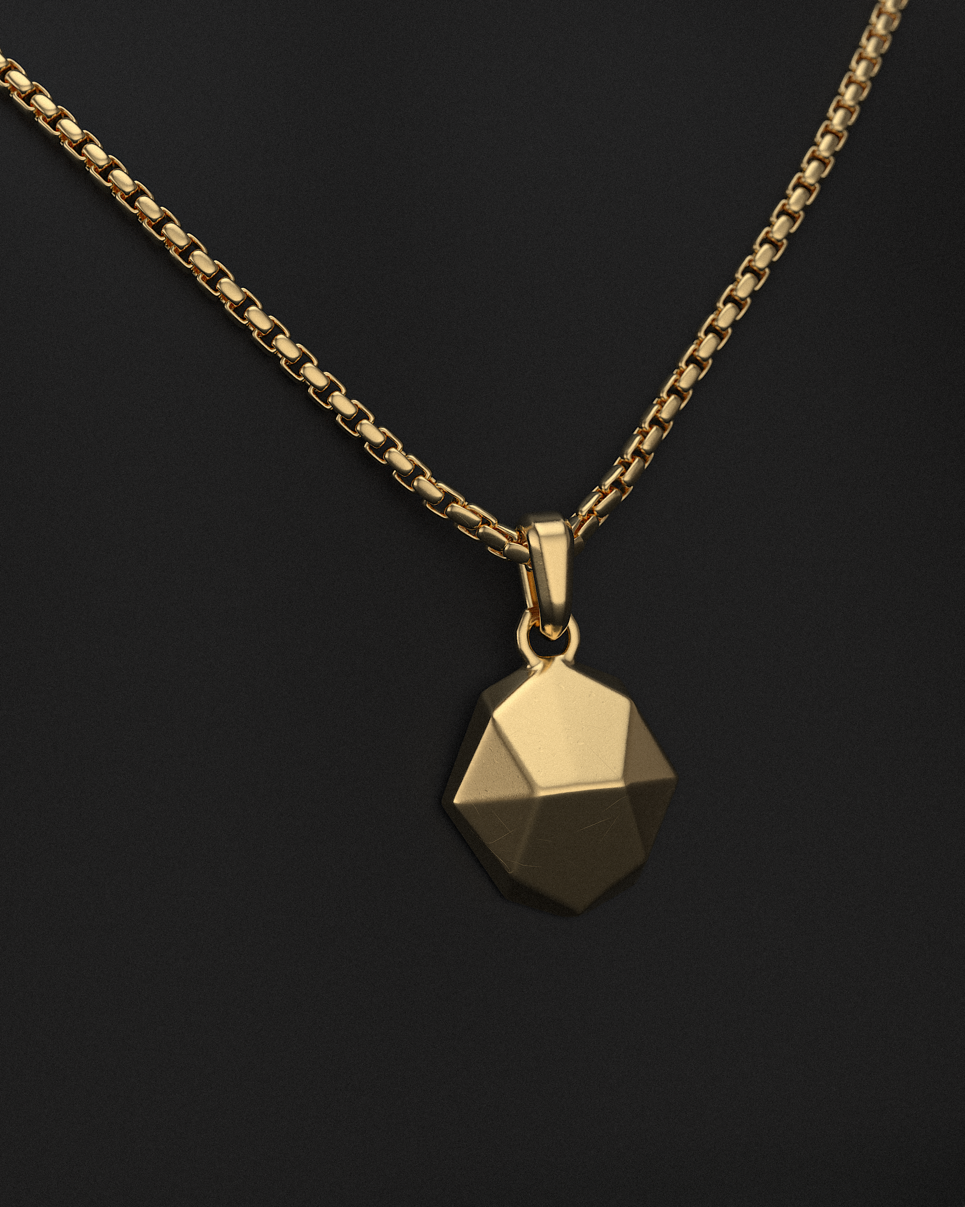 Geom Pendant #2 + Round Box Chain