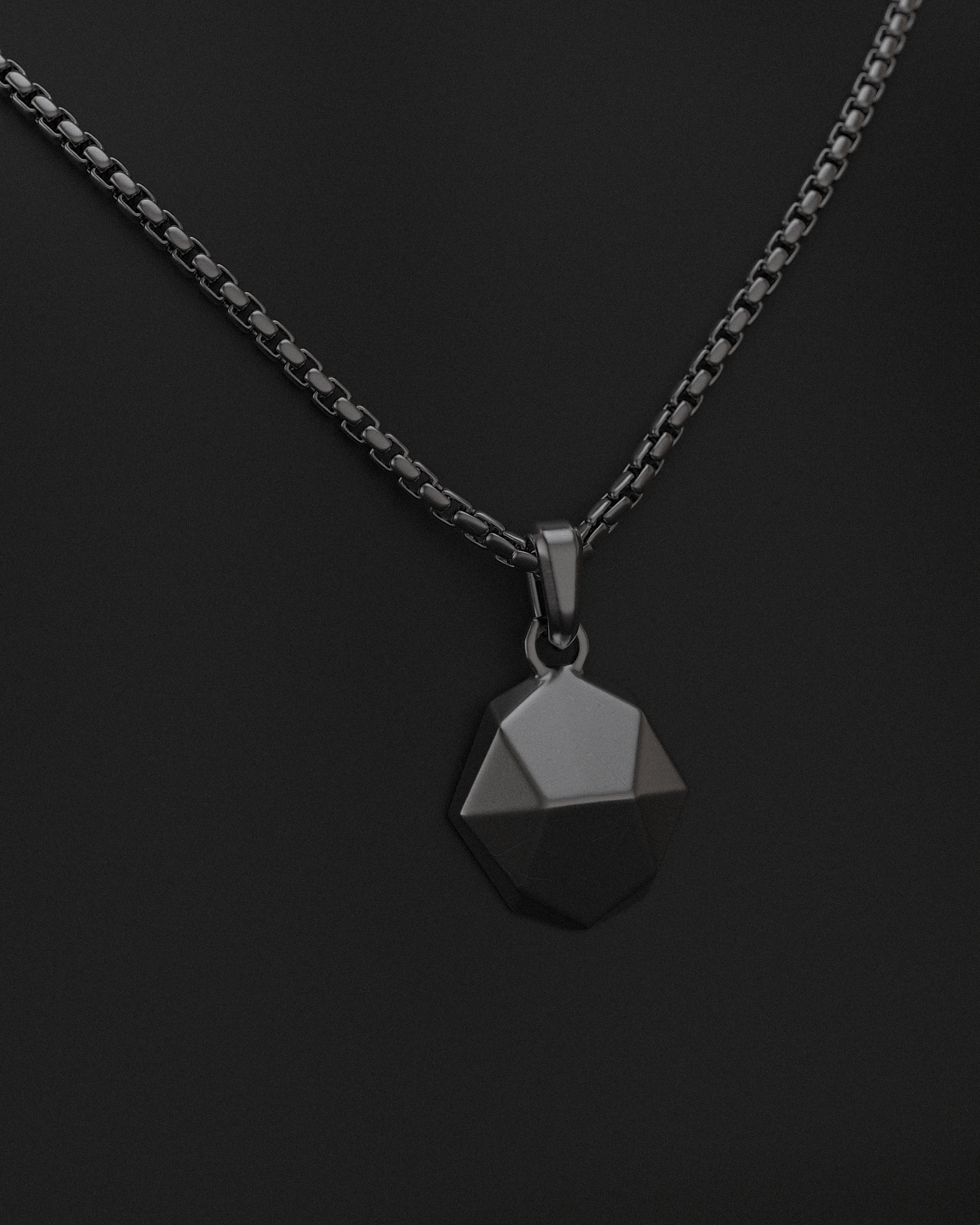 Geom Pendant #2 + Round Box Chain