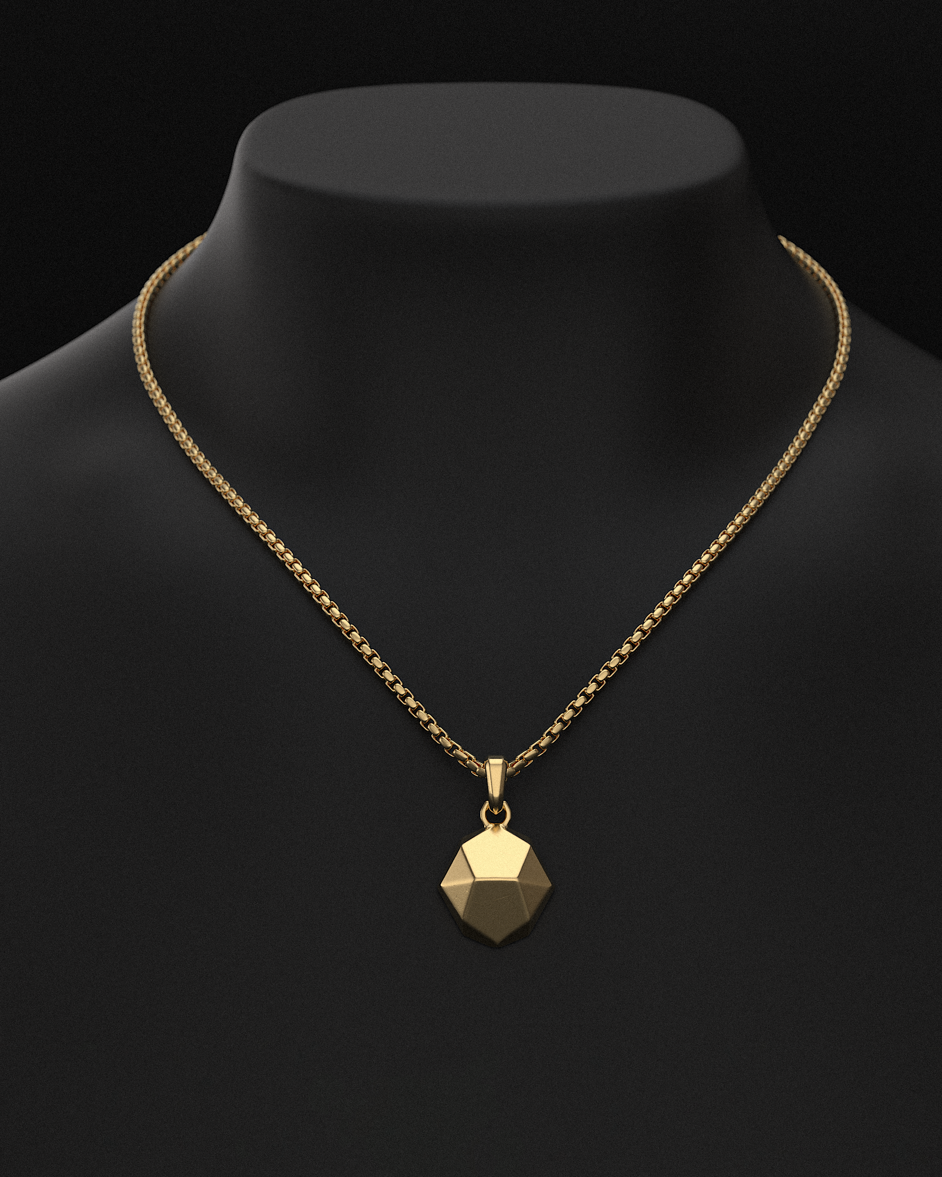 Geom Pendant #2 + Round Box Chain