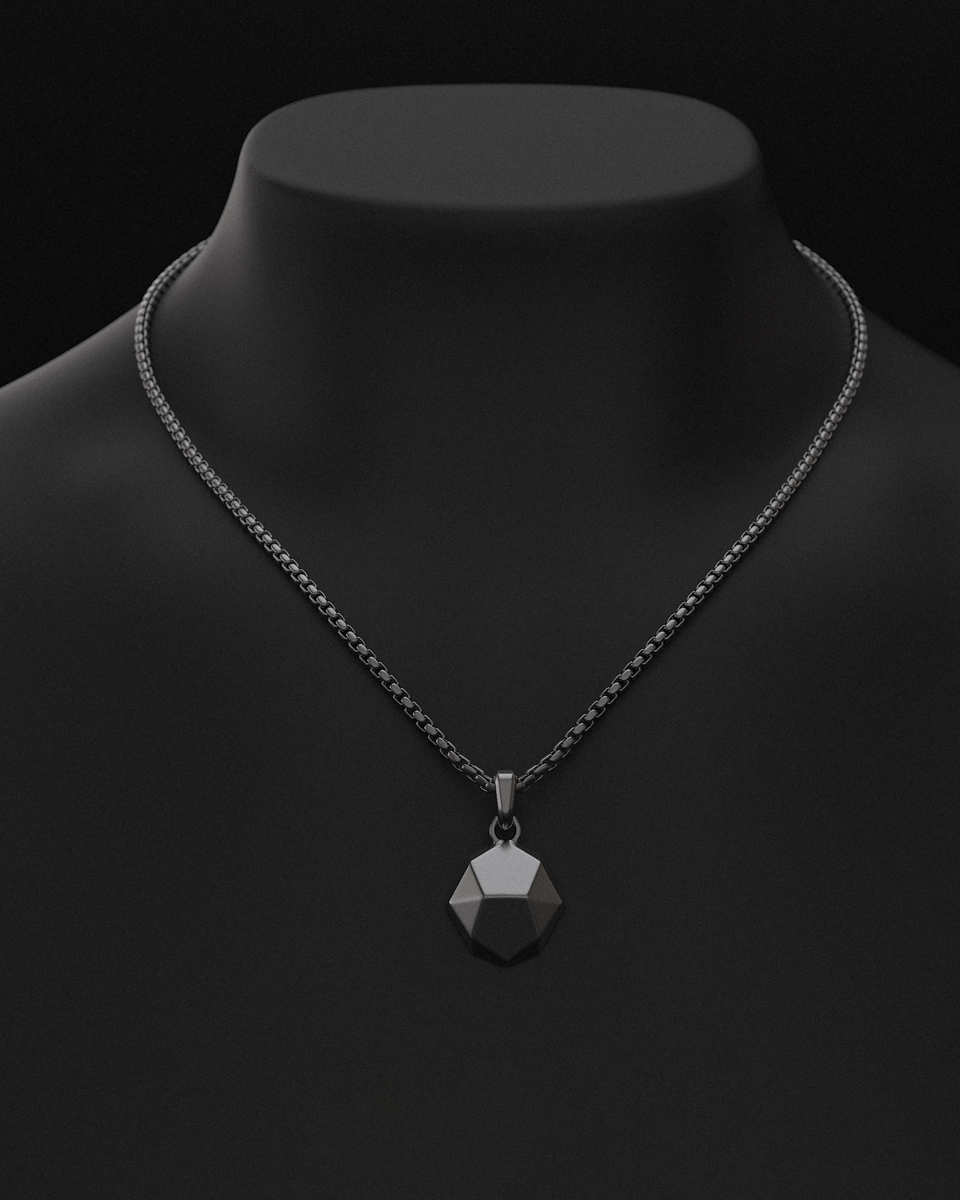 Geom Pendant #2 + Round Box Chain