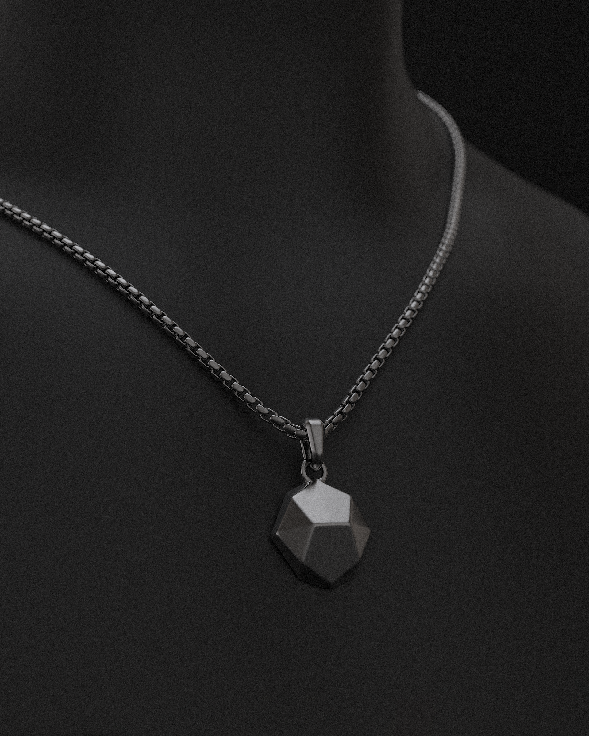 Geom Pendant #2 + Round Box Chain