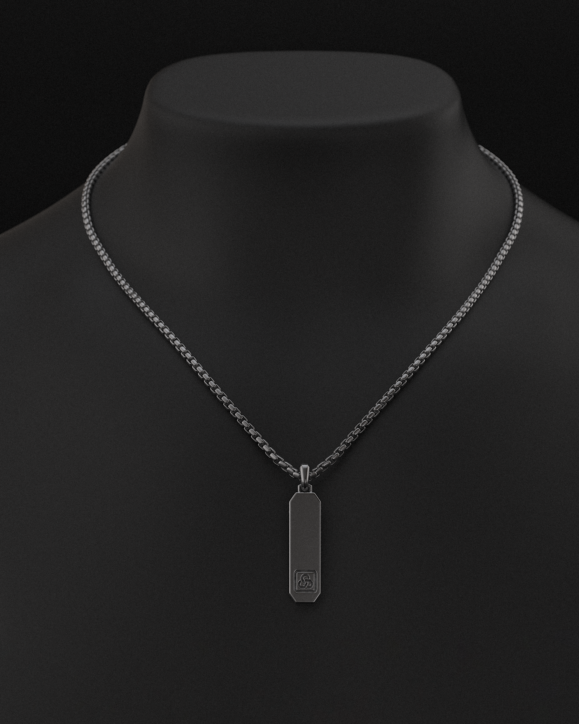 Signature Pendant + Round Box Chain