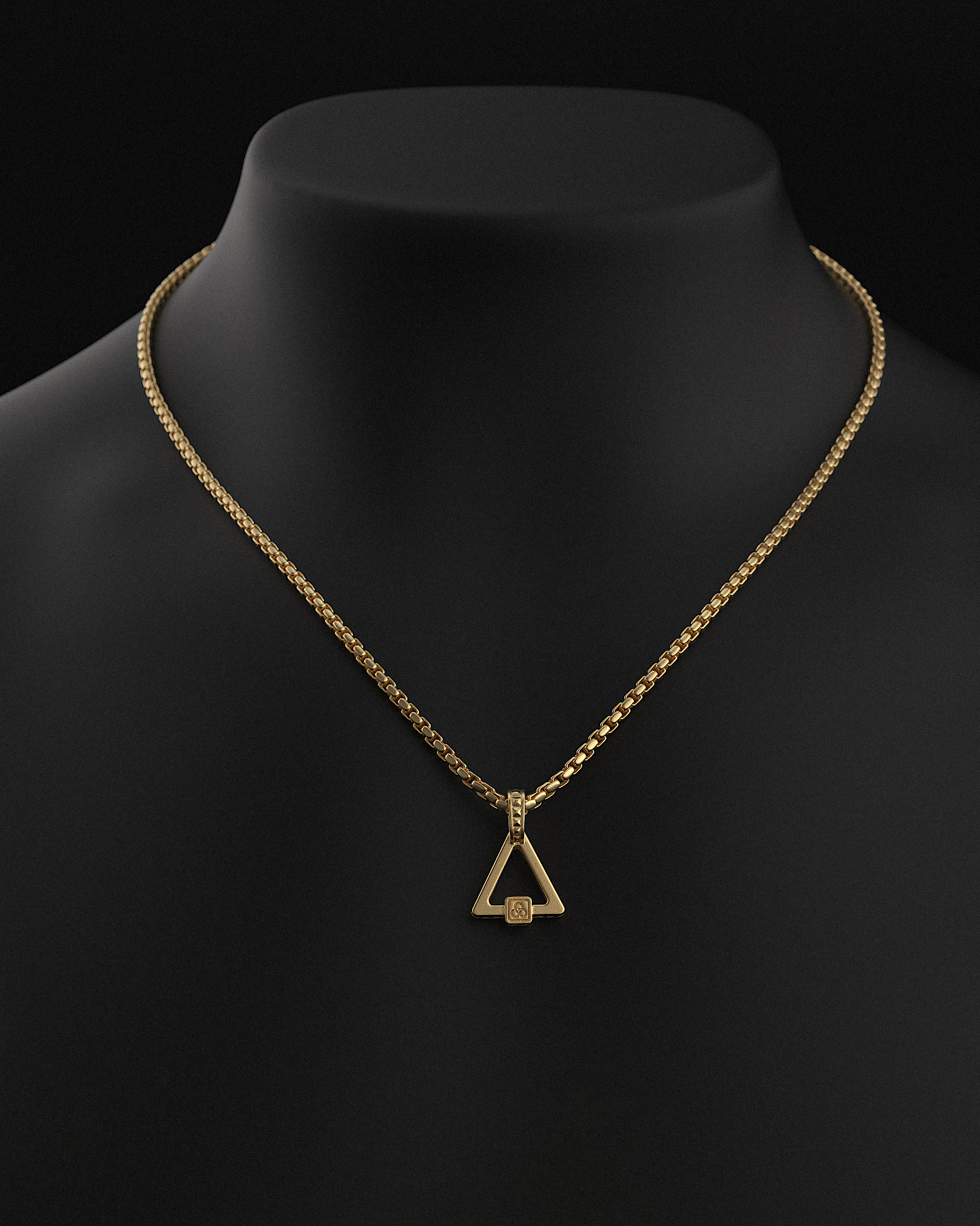 田中 　A&G Stud Pyramid Pendant Pyramid Triangle Pendant | Brilliance, Direction & Modern Power