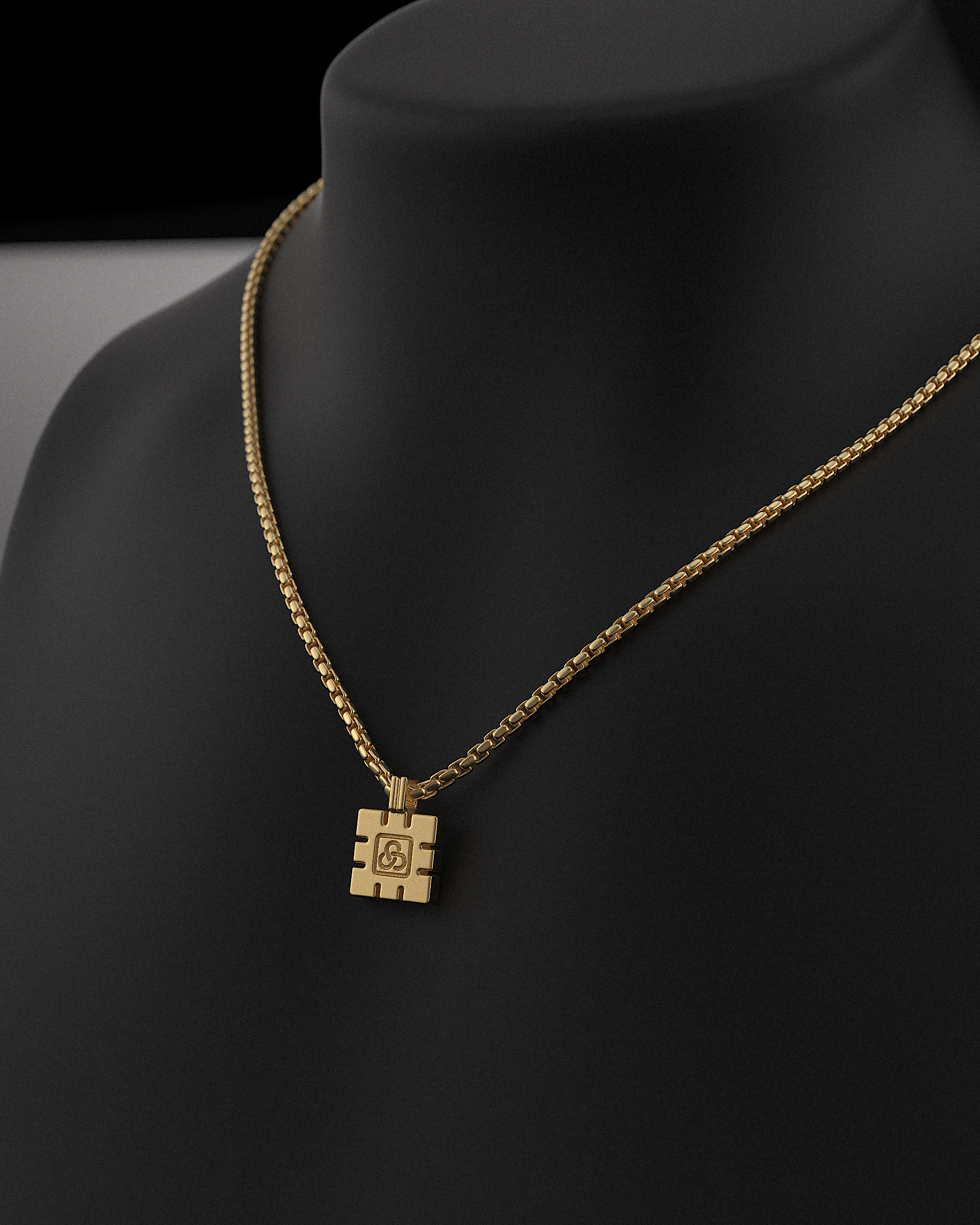 Essential Pendant + Round Box Chain