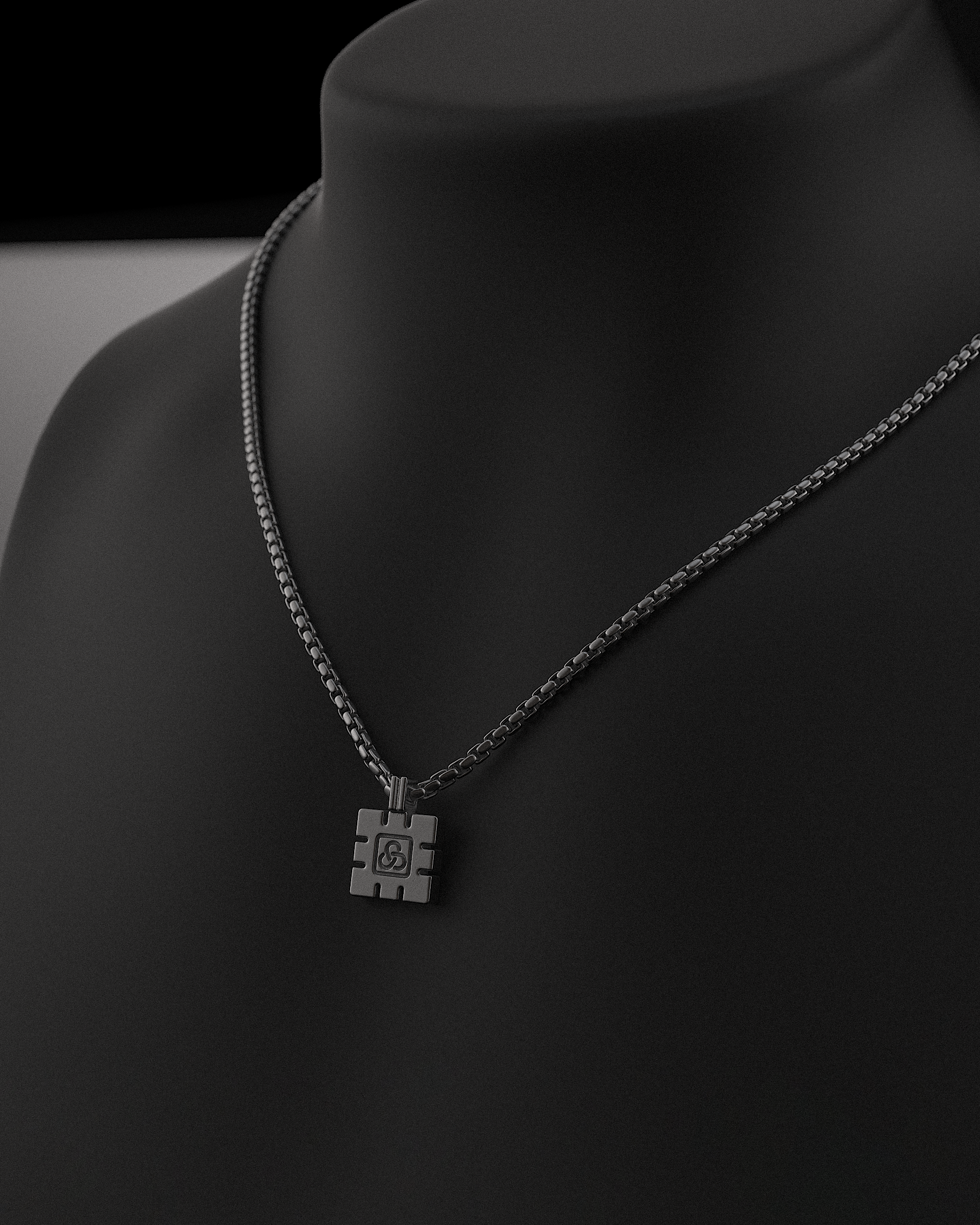 Essential Pendant + Round Box Chain