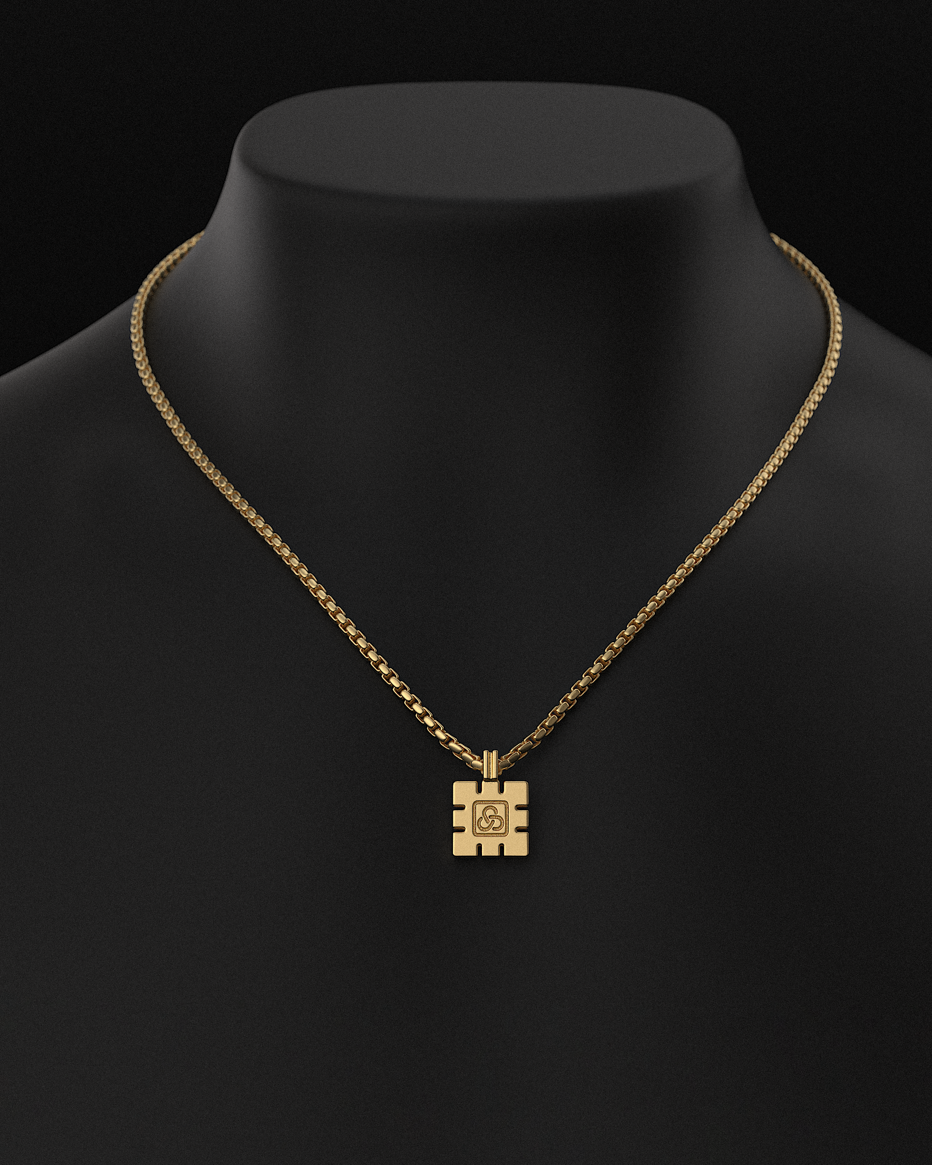 Essential Pendant + Round Box Chain