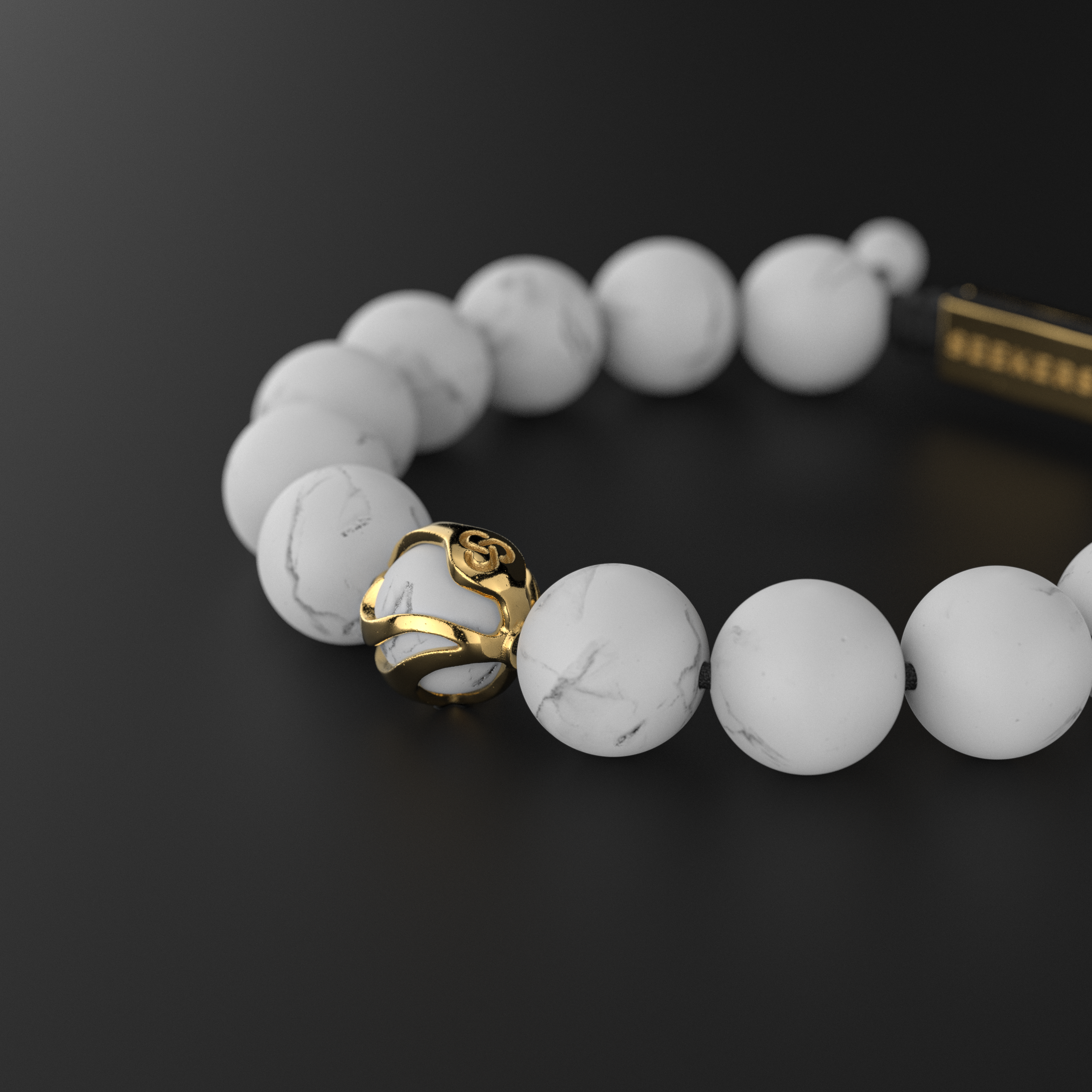 Howlite Bracelet 12mm | Waves