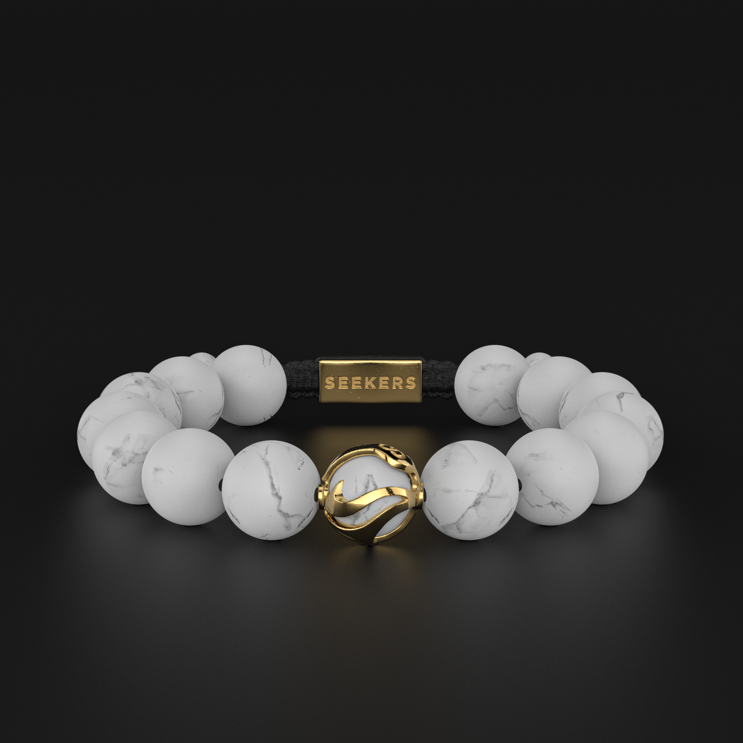 Howlite Bracelet 12mm | Waves