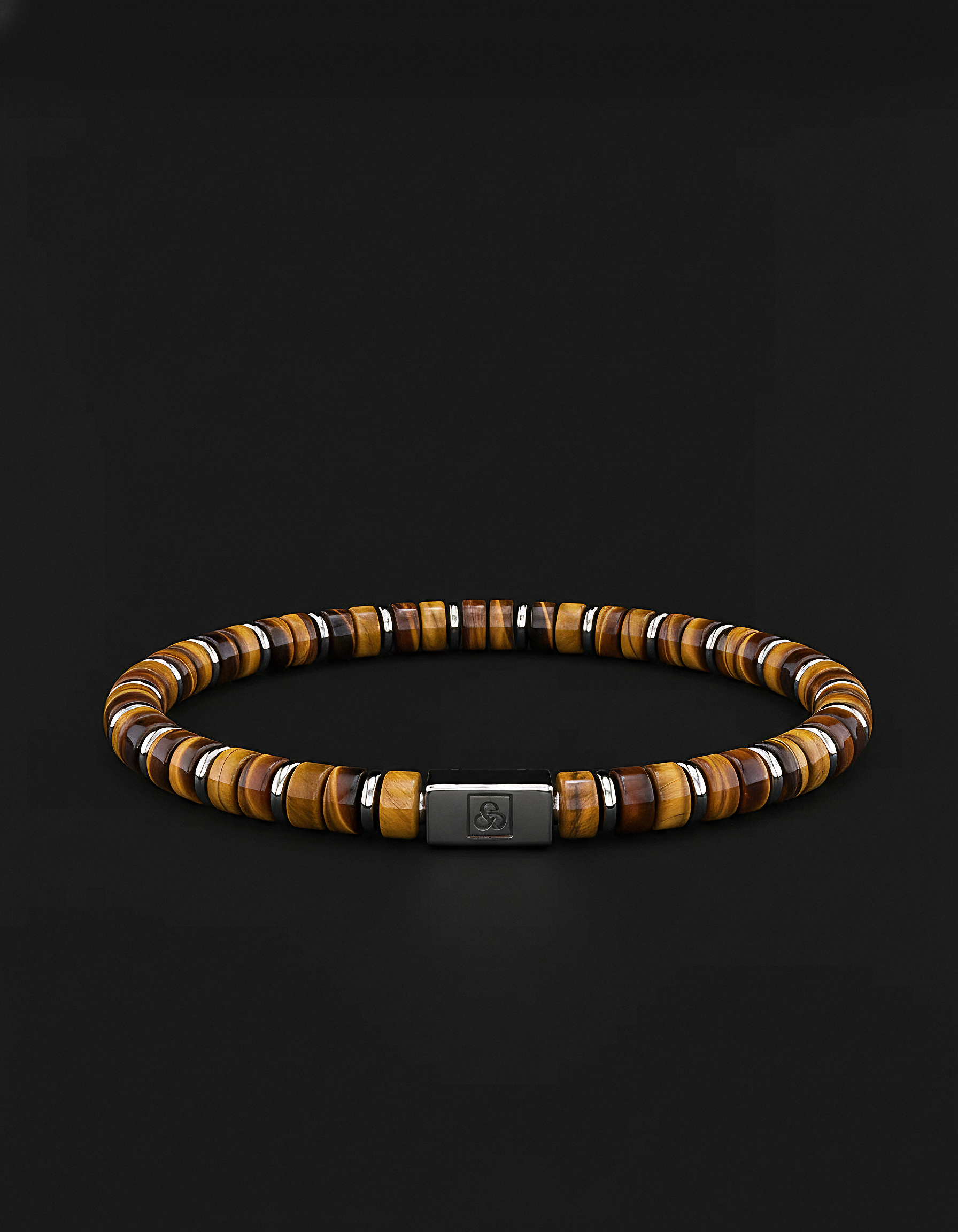 Bracelet en Œil de Tigre 6mm | Entretoise #2