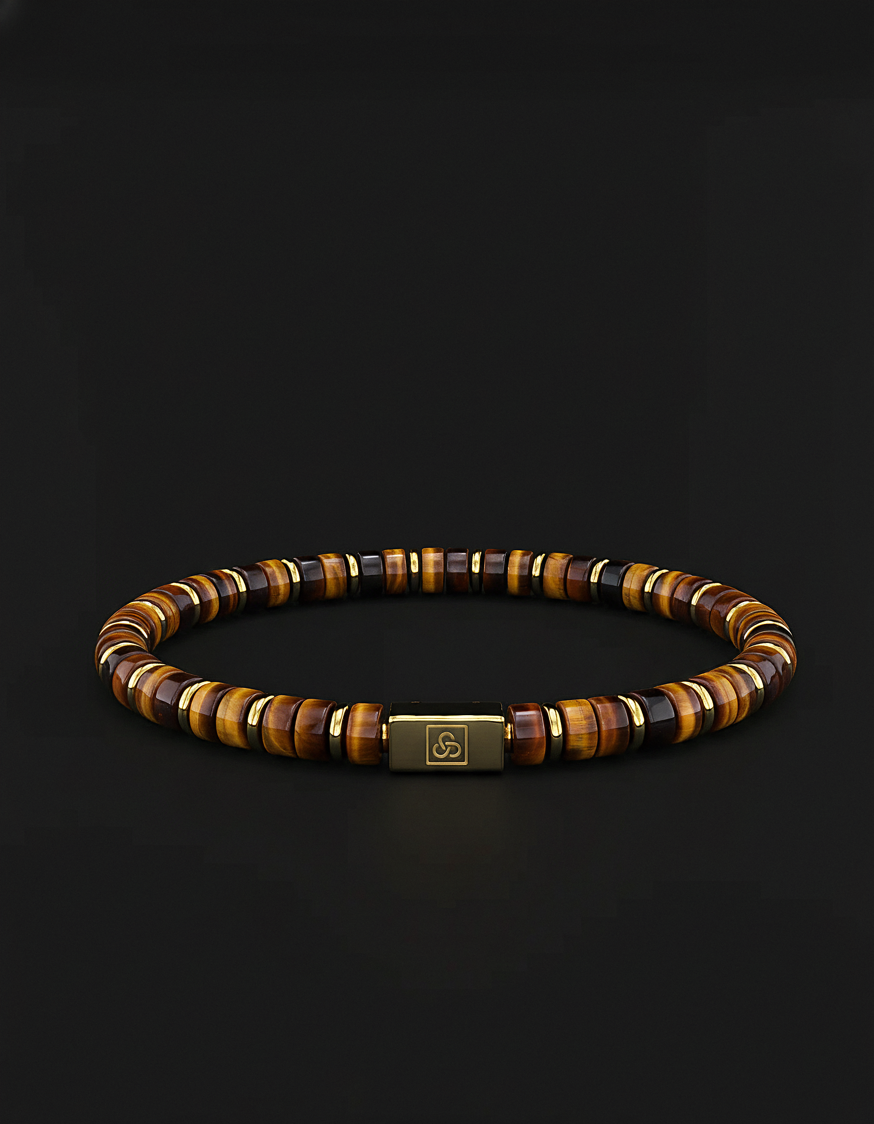 Bracelet en Œil de Tigre 6mm | Entretoise #2