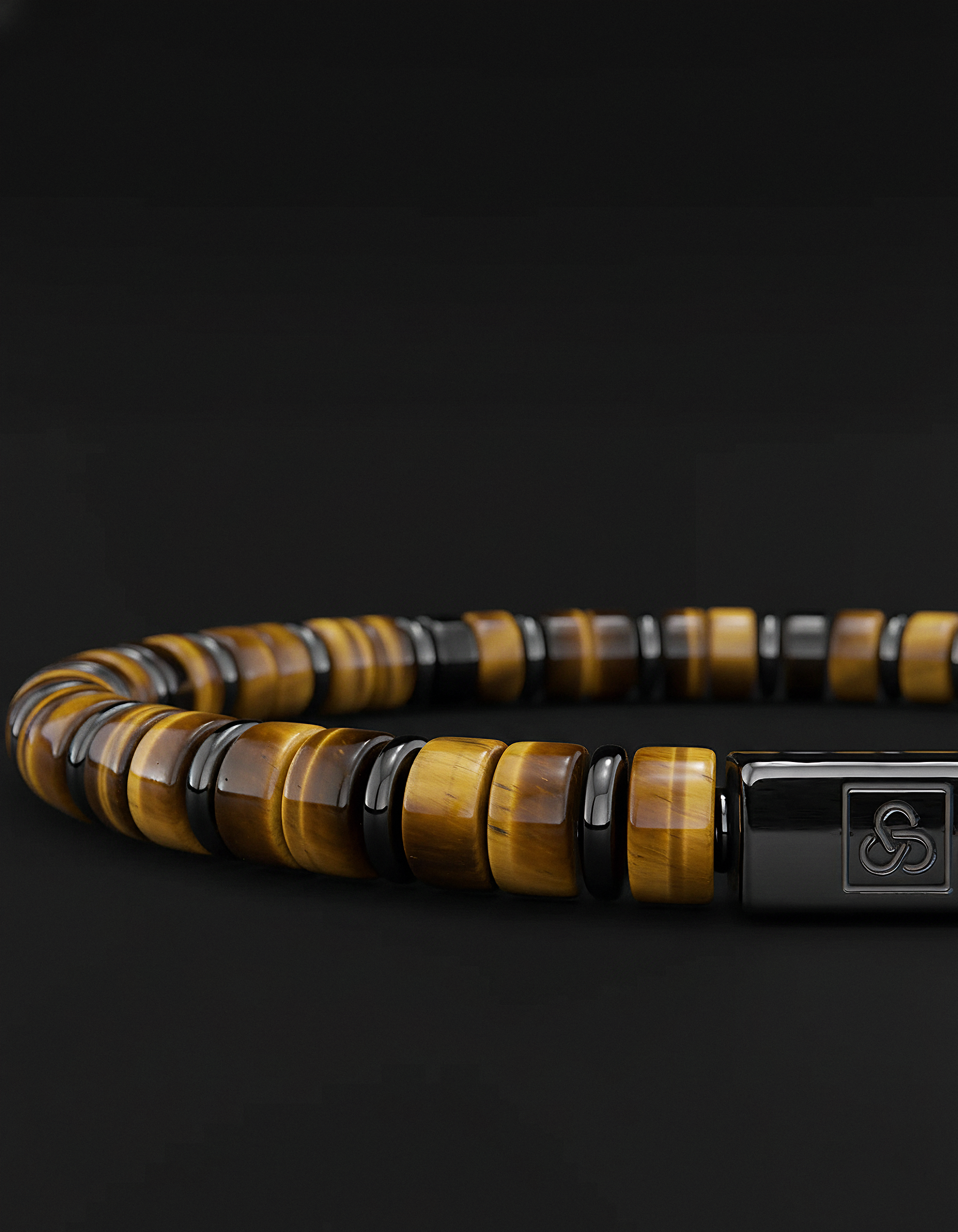 Bracelet en Œil de Tigre 6mm | Entretoise #2