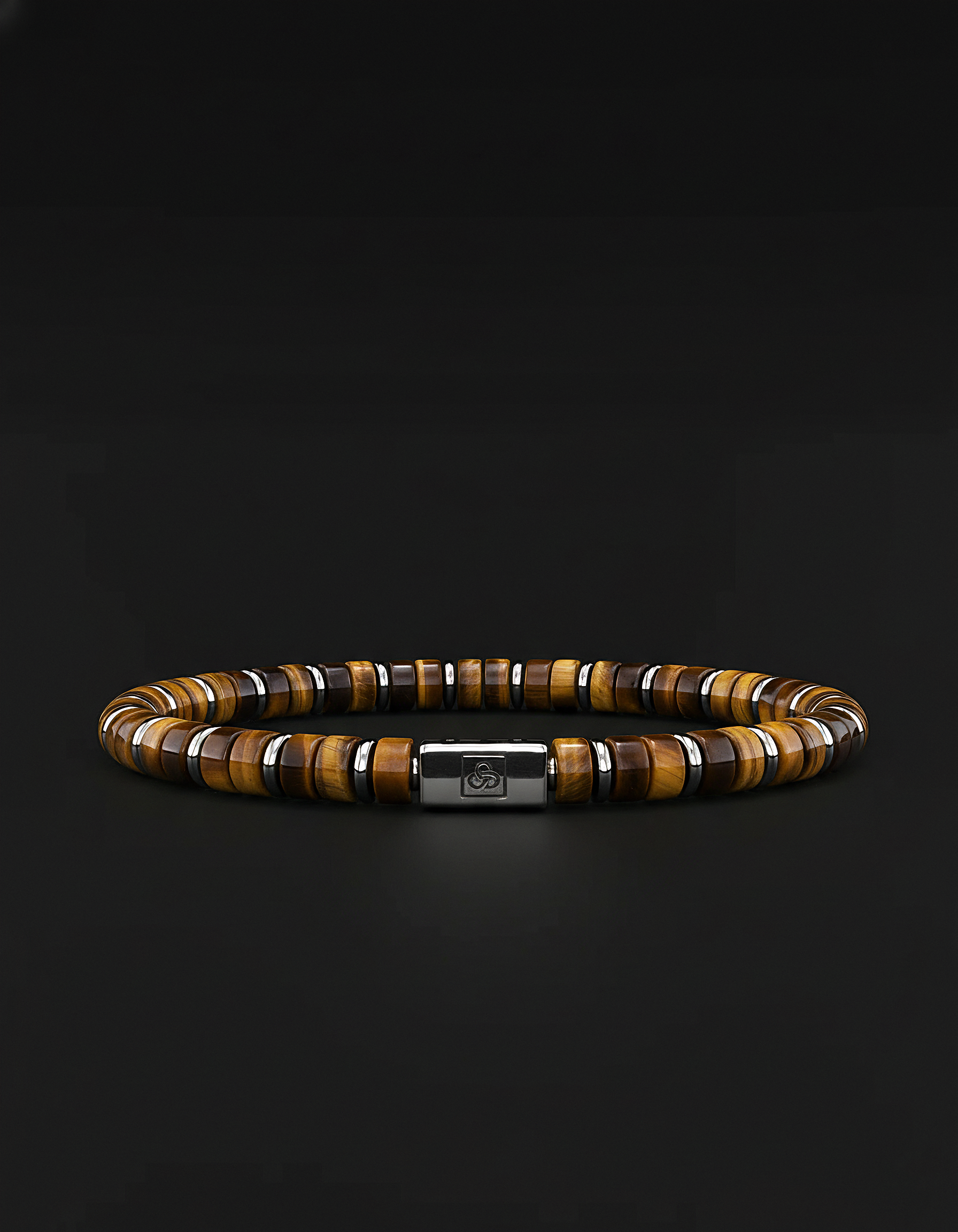 Bracelet en Œil de Tigre 6mm | Entretoise #2