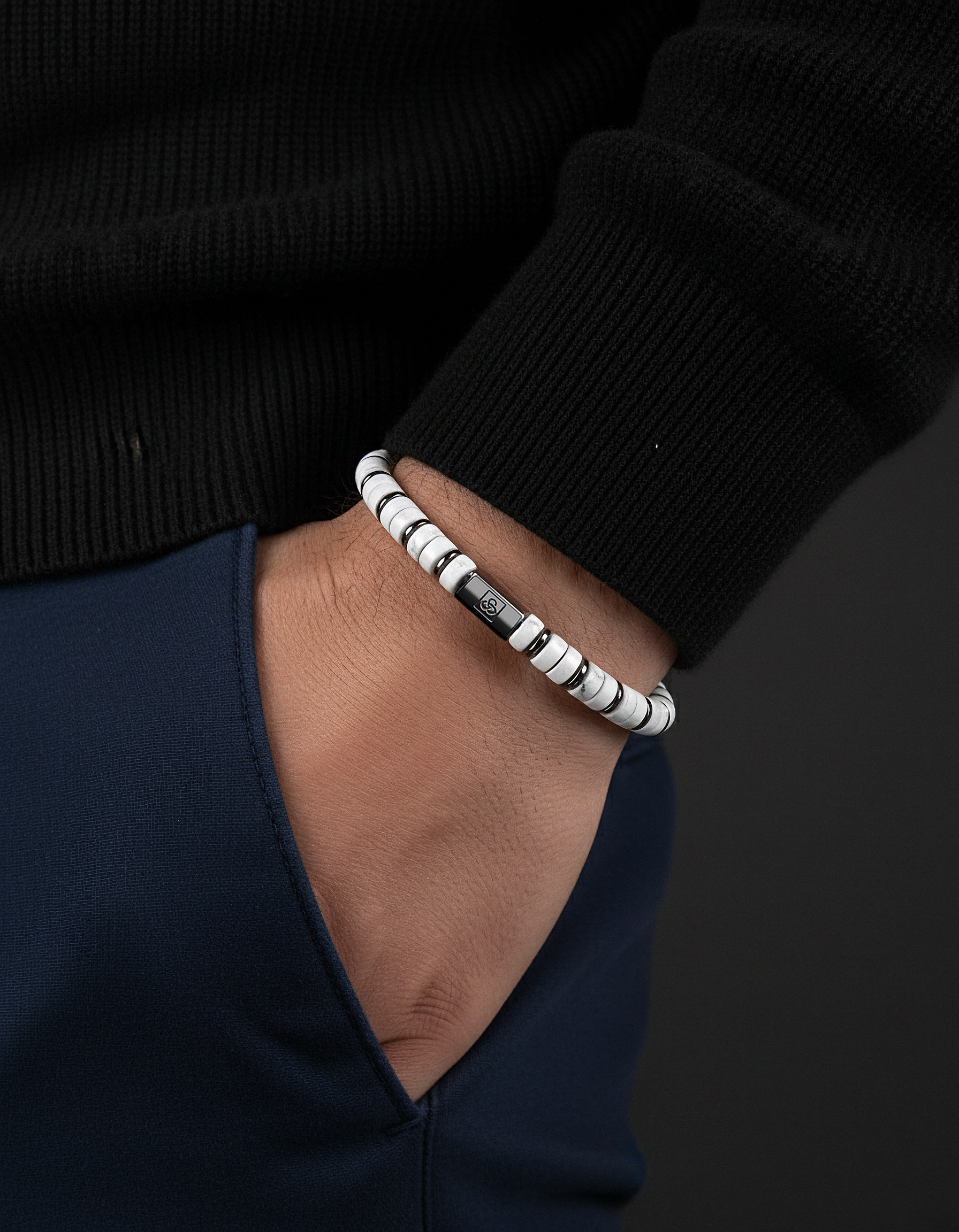 Pulsera de Howlite 6mm | Espaciador #2