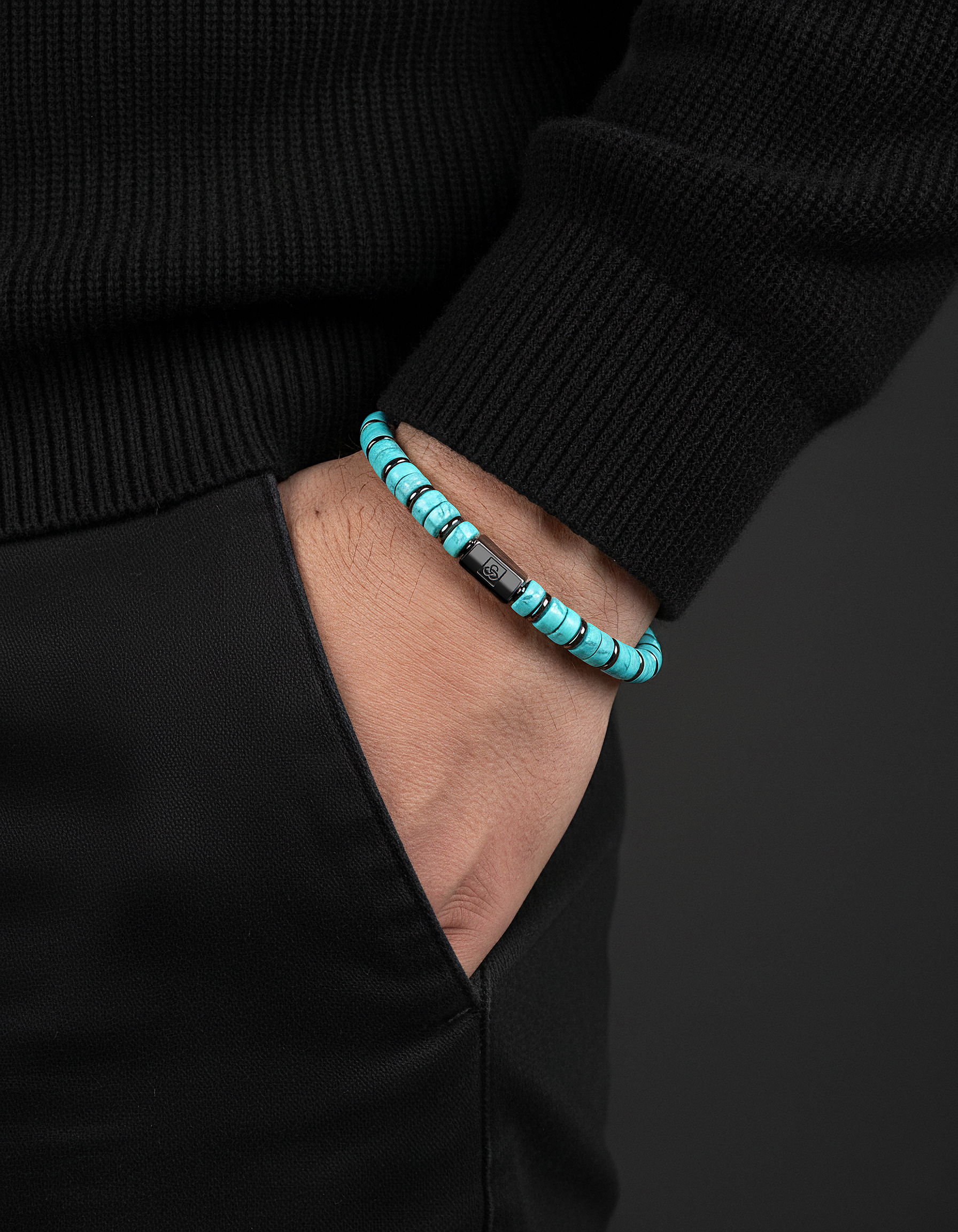 Bracciale Turchese 6mm | Distanziatore n. 2