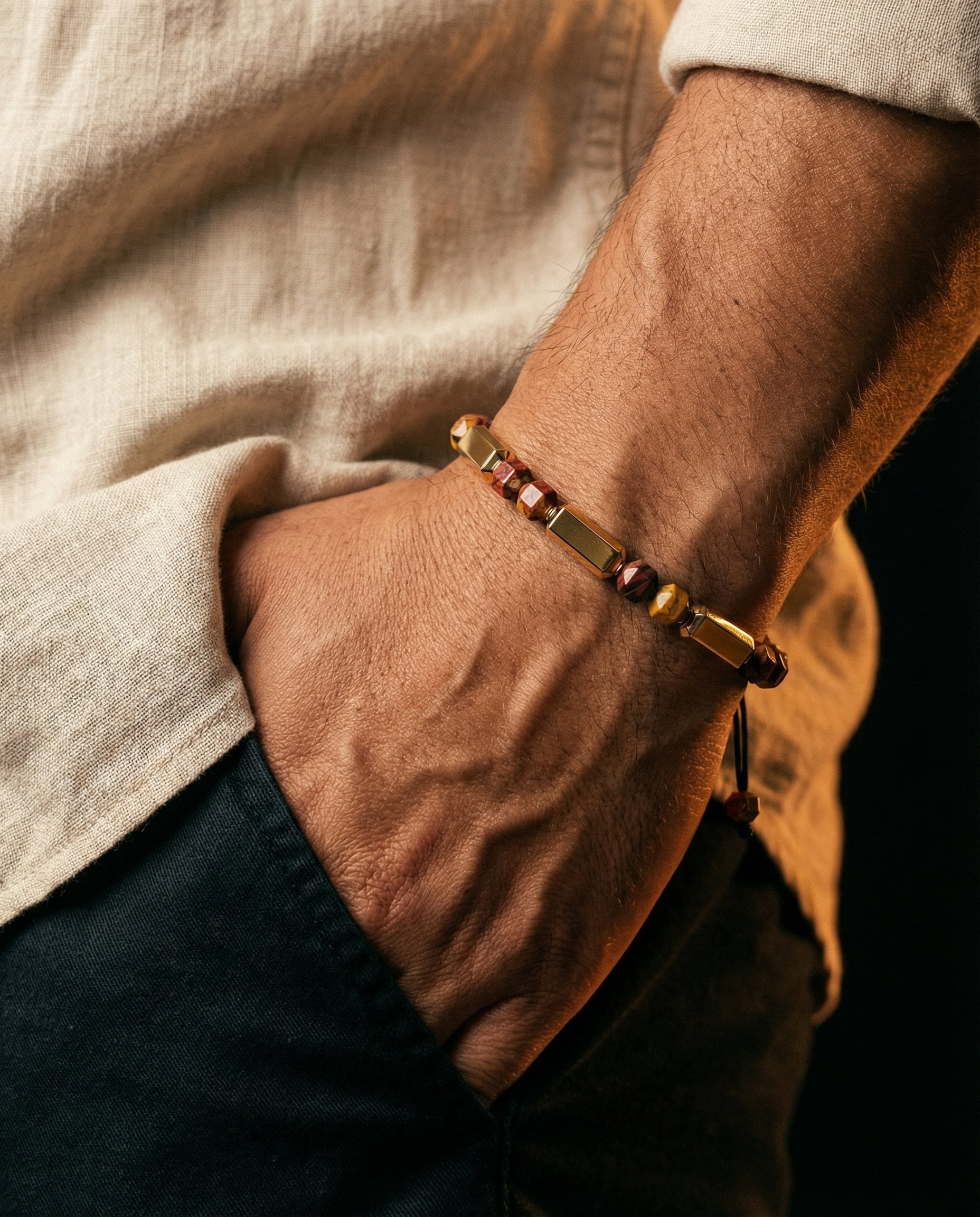 Red Picasso Bracelet #2 5mm | Kubic