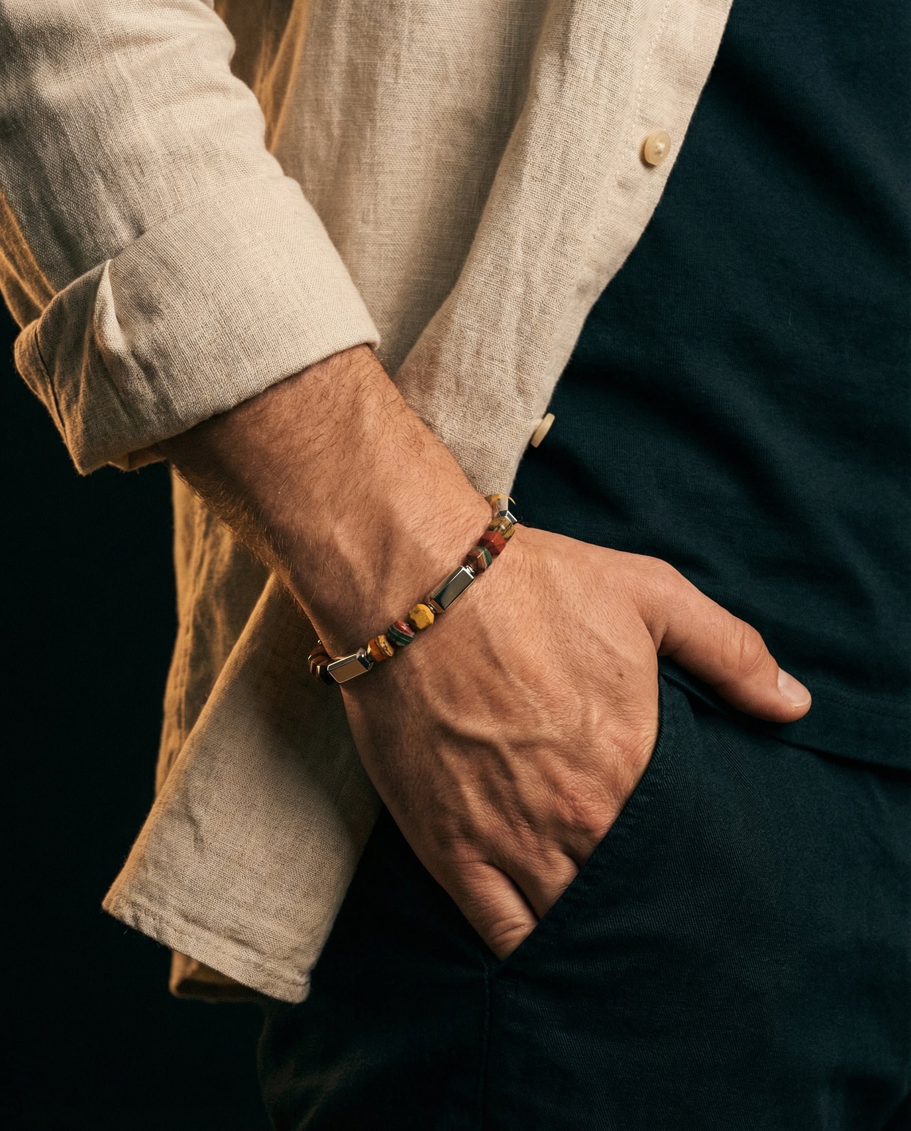 Red Picasso Bracelet #2 5mm | Kubic