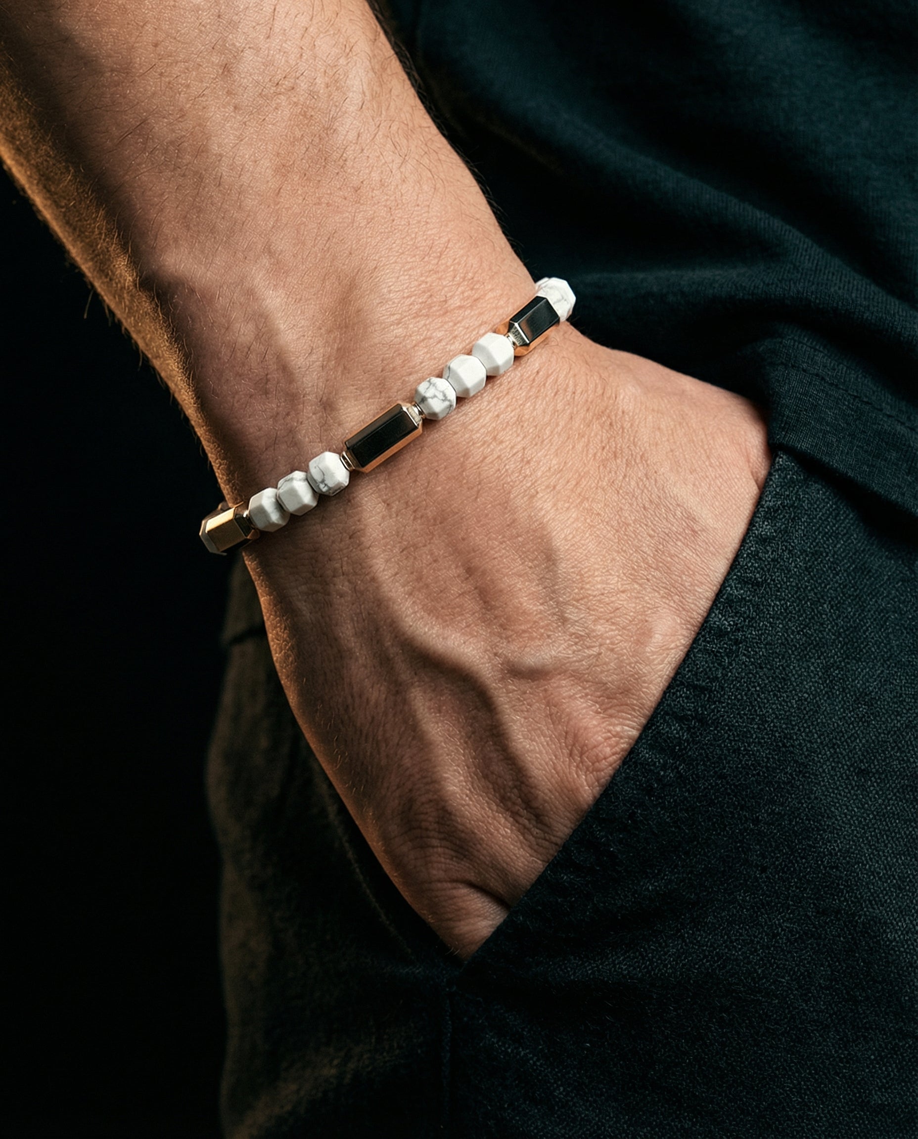 Howlite Bracelet #2 5mm | Kubic