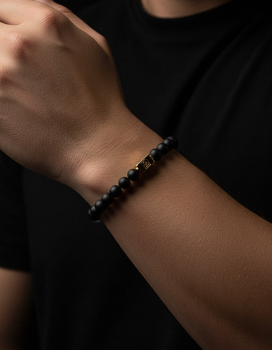 Onyx-Matte-Armband 6mm | Essentiell