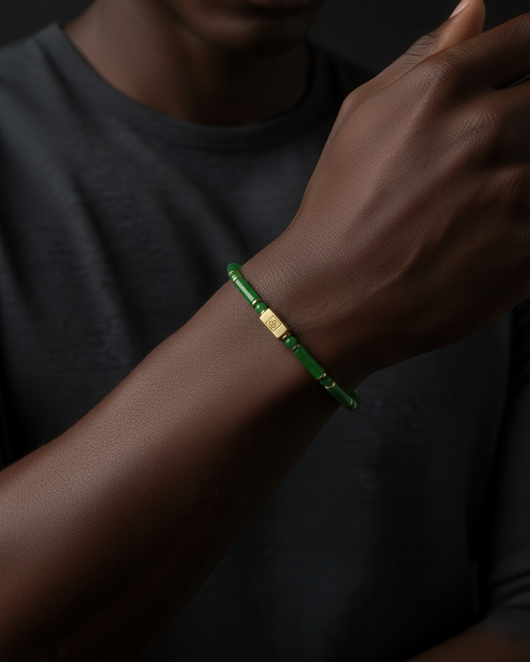 Emerald Jade Bracelet 4mm | PIPE