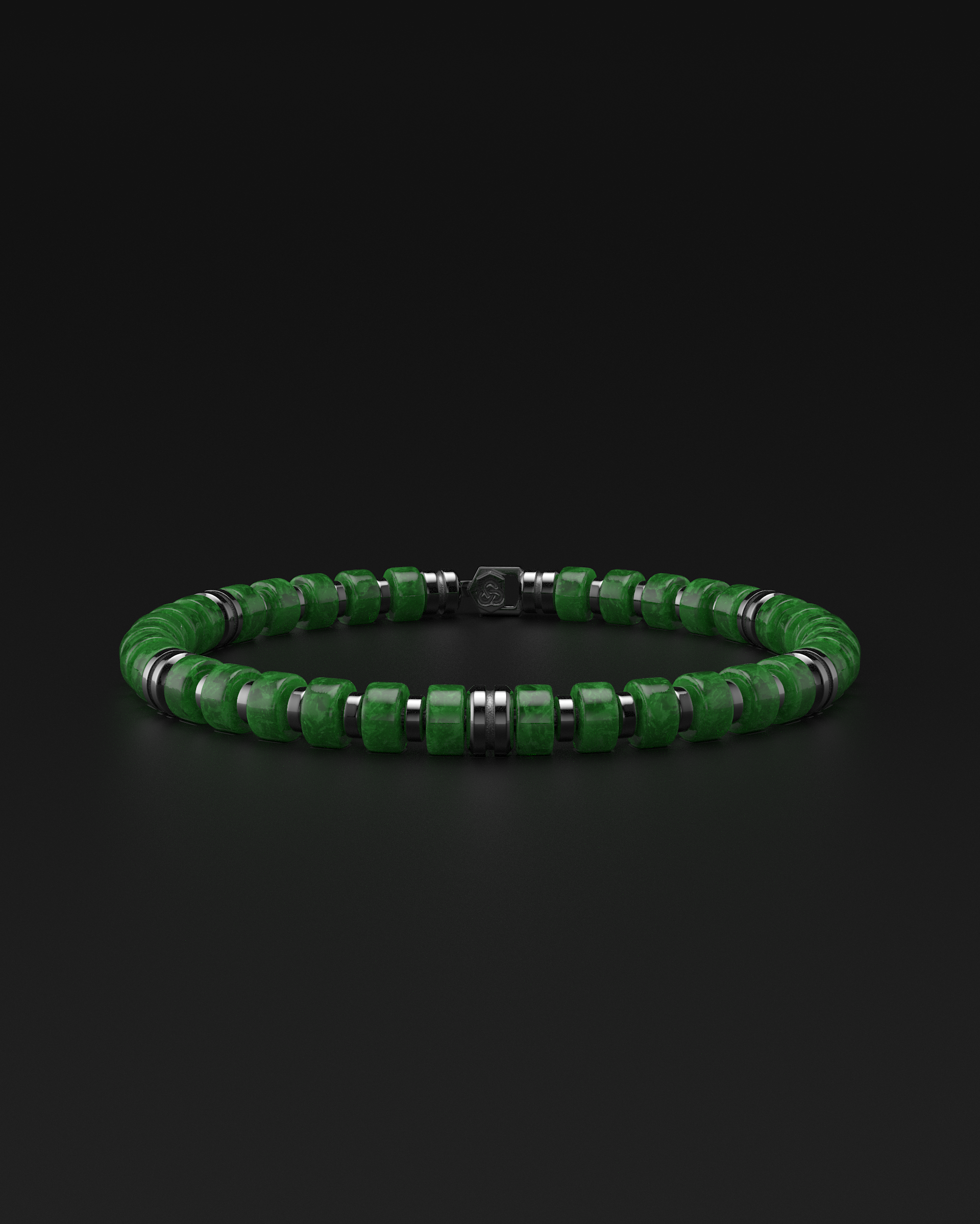 Pulsera de Ónix 6mm | Espaciador premium