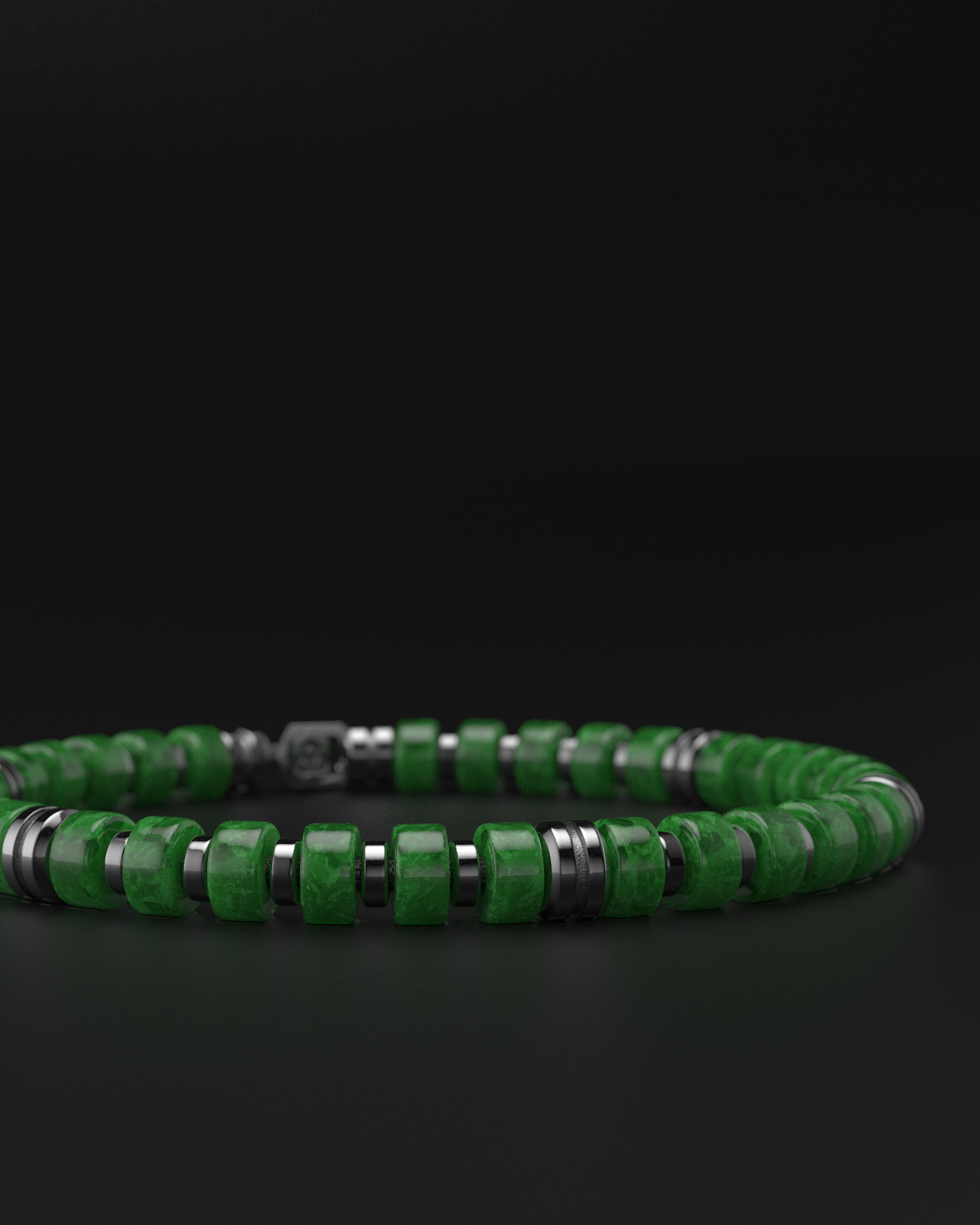 Pulsera de Ónix 6mm | Espaciador premium