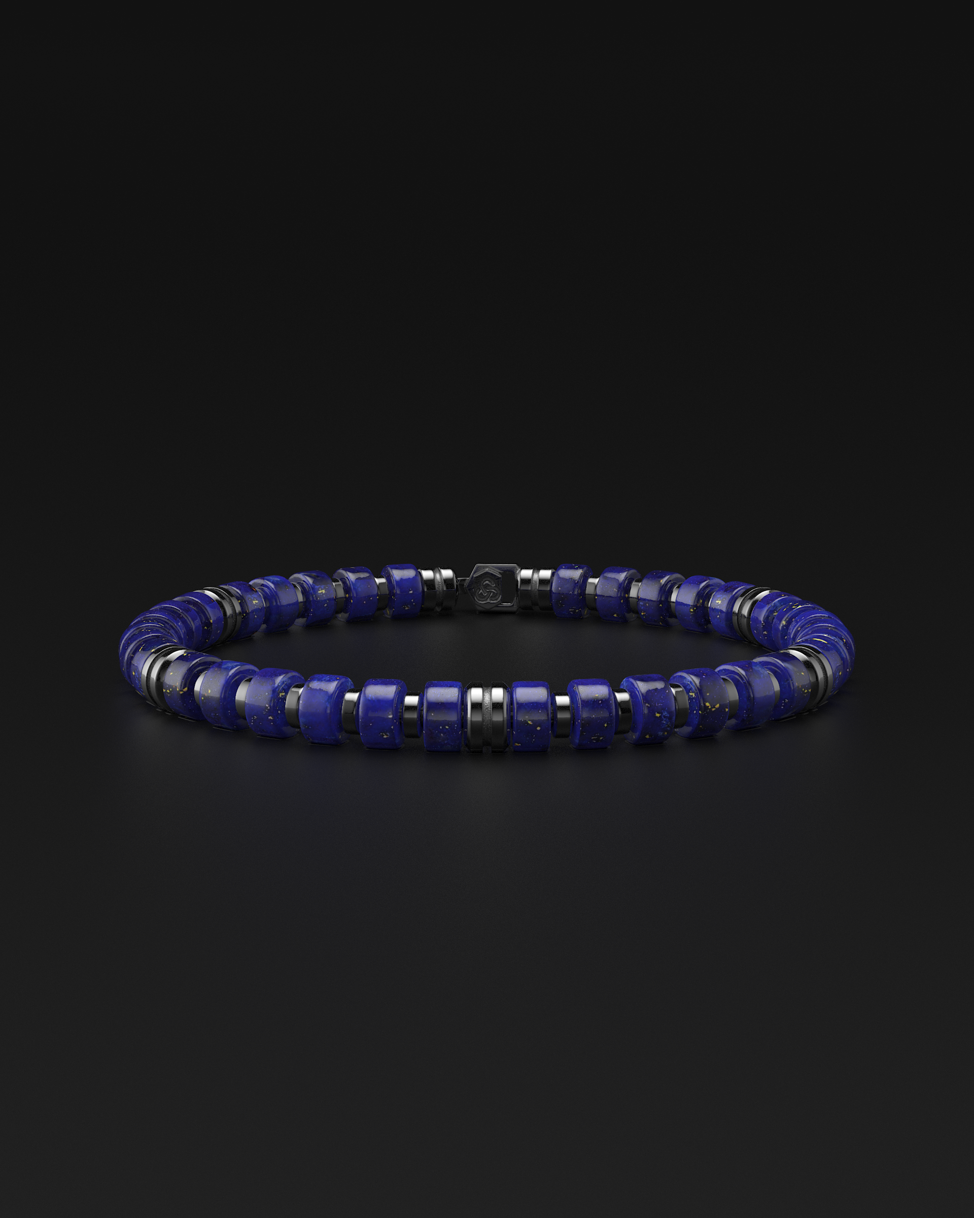 Pulsera Lapislázuli 6mm | Espaciador premium