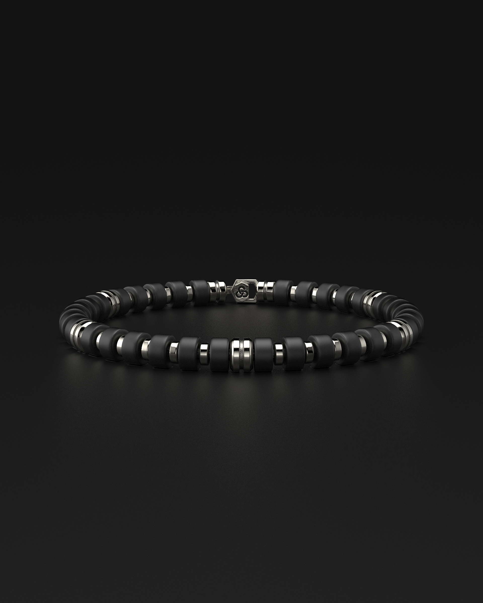 Bracelet en onyx mat 6 mm | Entretoise Premium