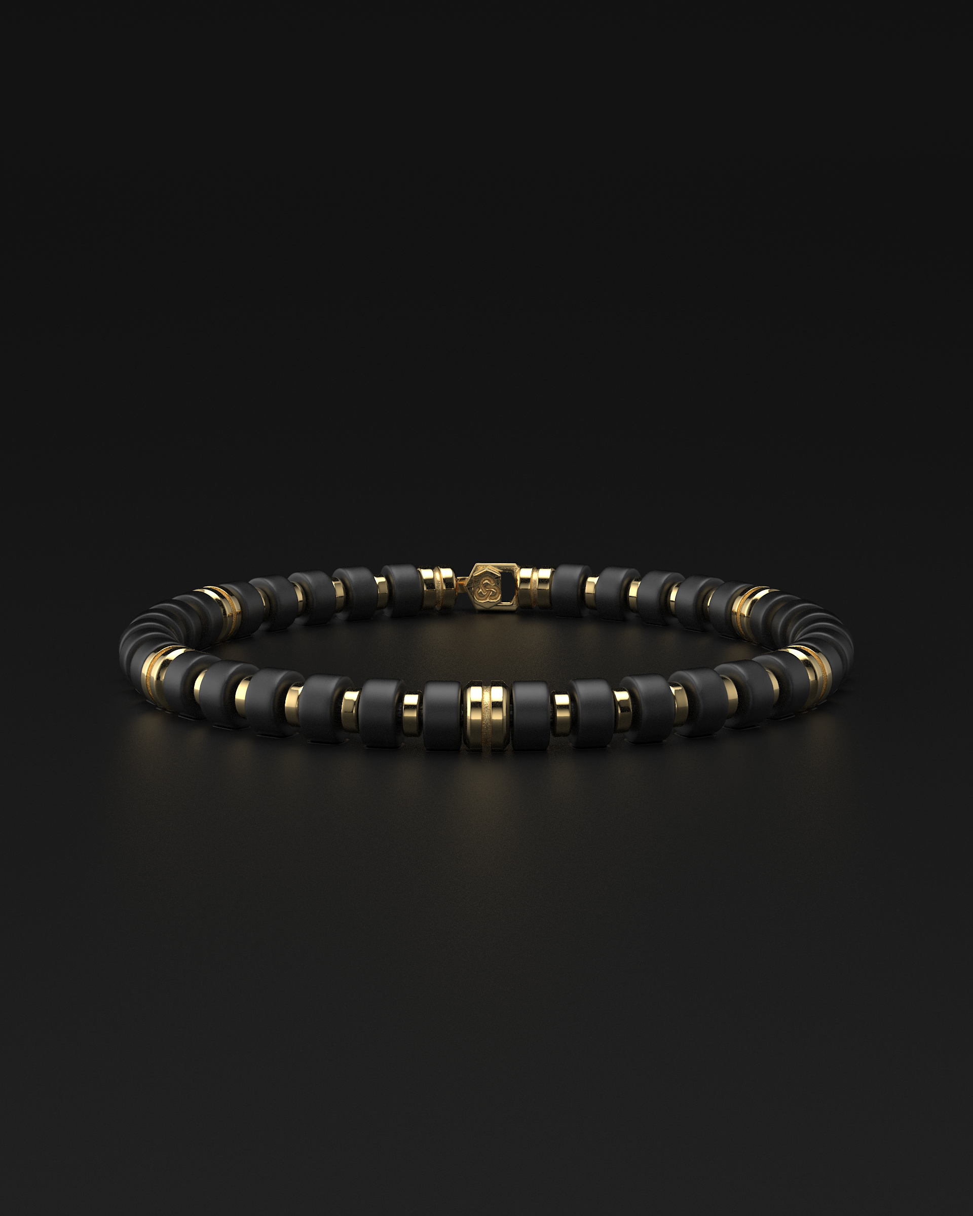Bracelet en onyx mat 6 mm | Entretoise Premium