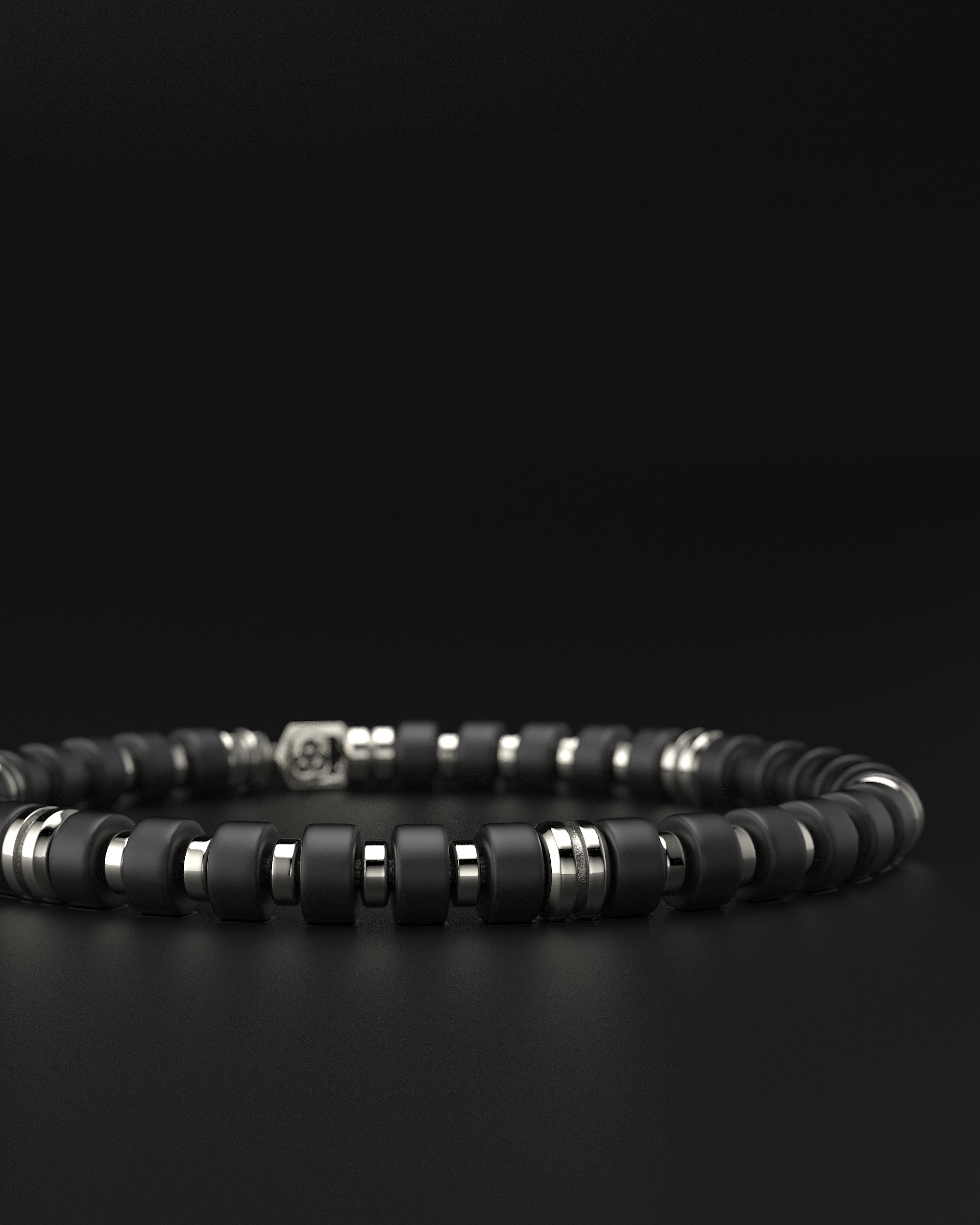 Bracelet en onyx mat 6 mm | Entretoise Premium