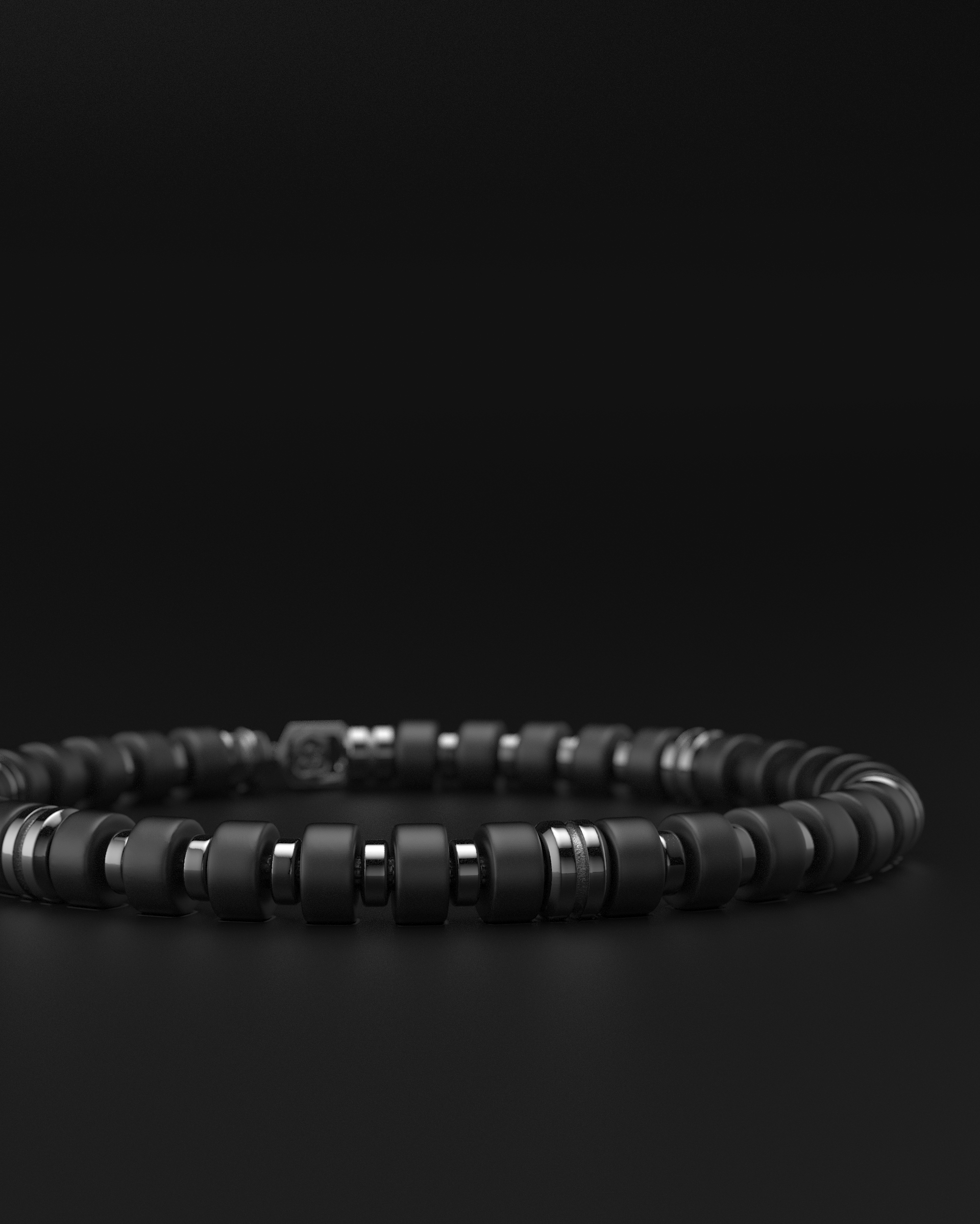 Bracelet en onyx mat 6 mm | Entretoise Premium