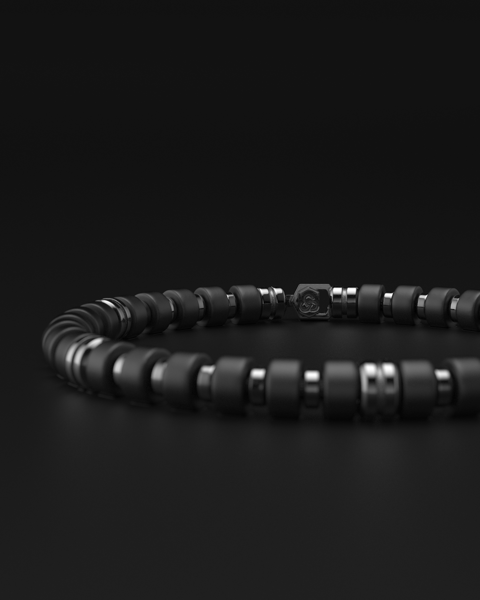 Bracelet en onyx mat 6 mm | Entretoise Premium