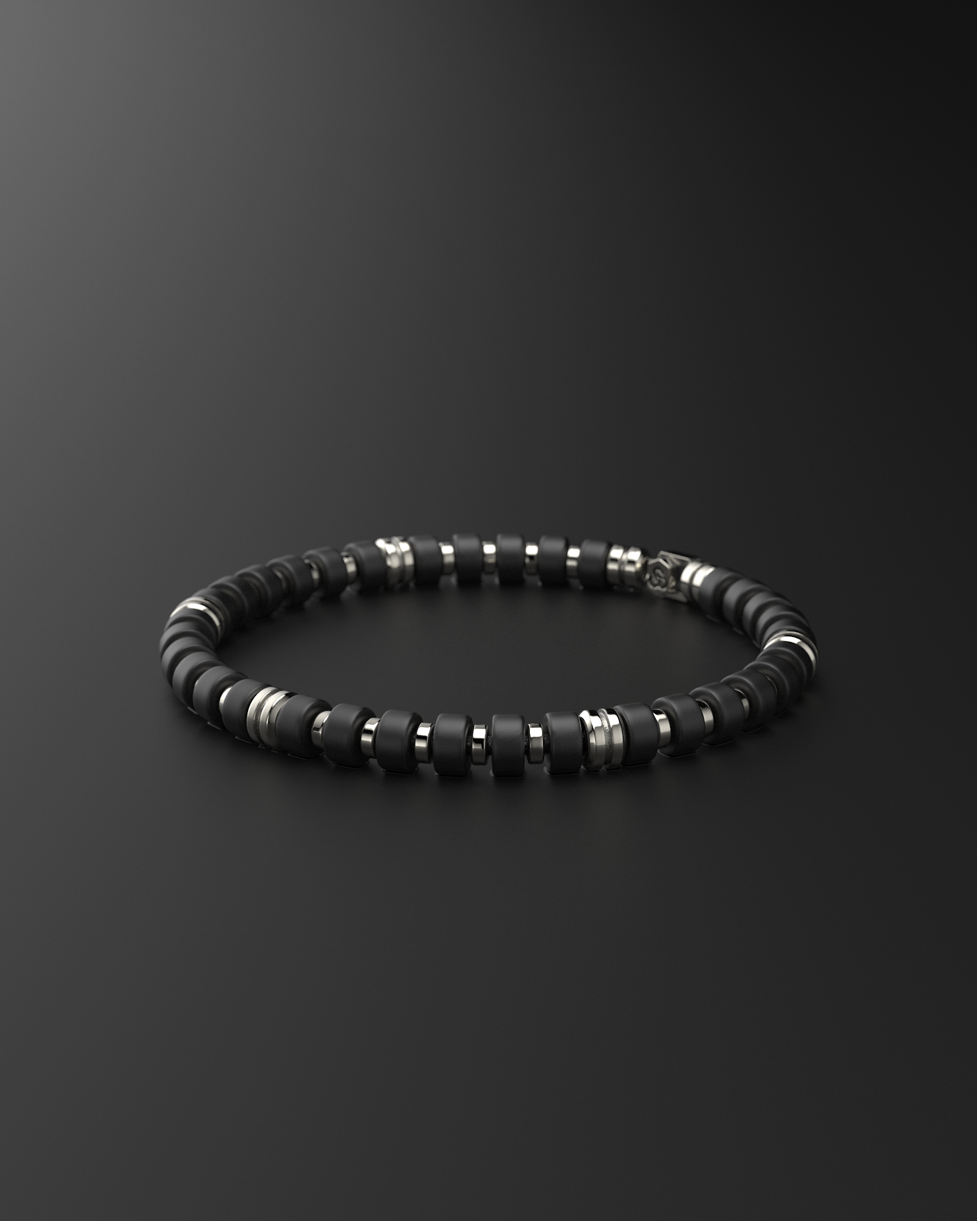 Bracelet en onyx mat 6 mm | Entretoise Premium