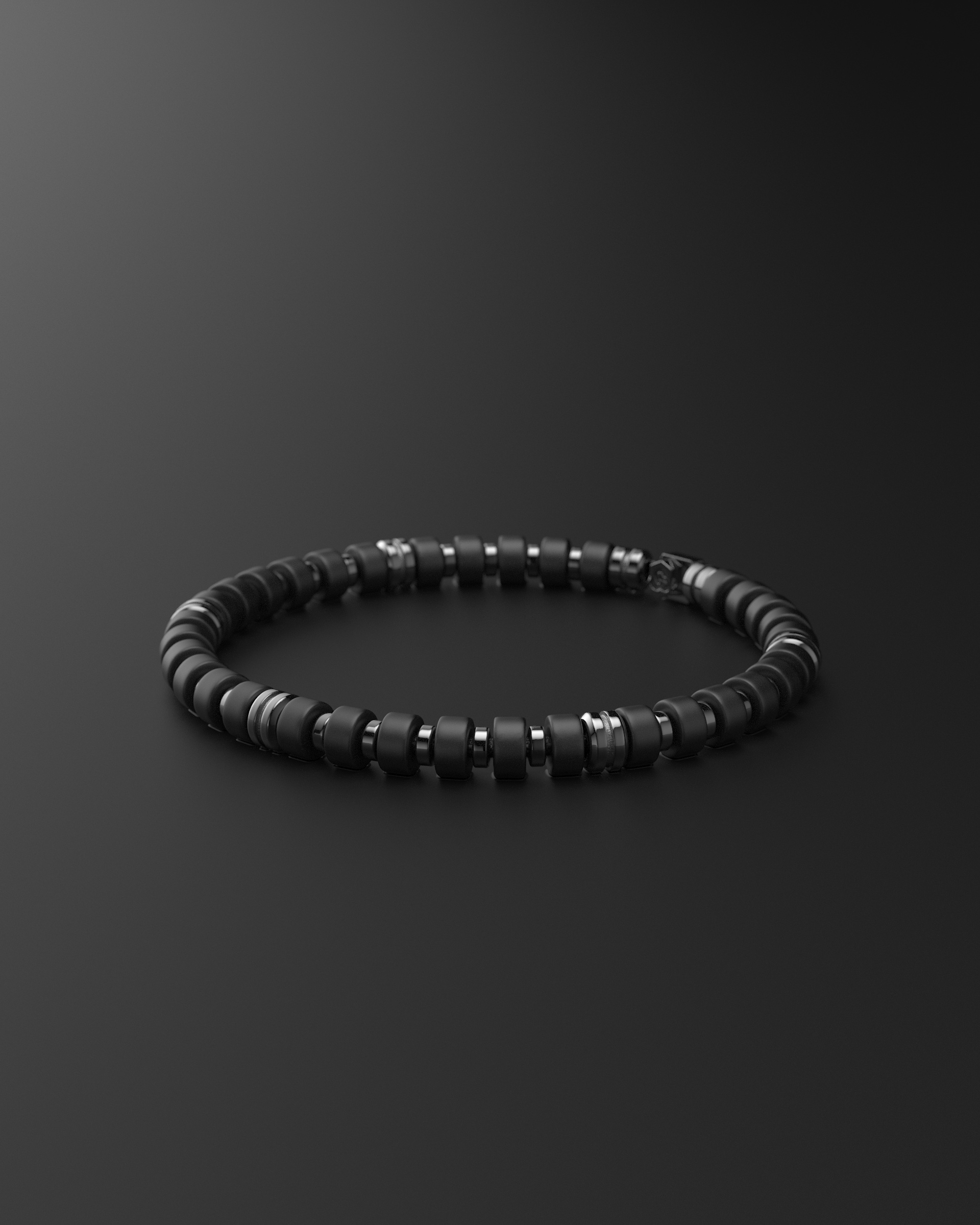 Bracelet en onyx mat 6 mm | Entretoise Premium