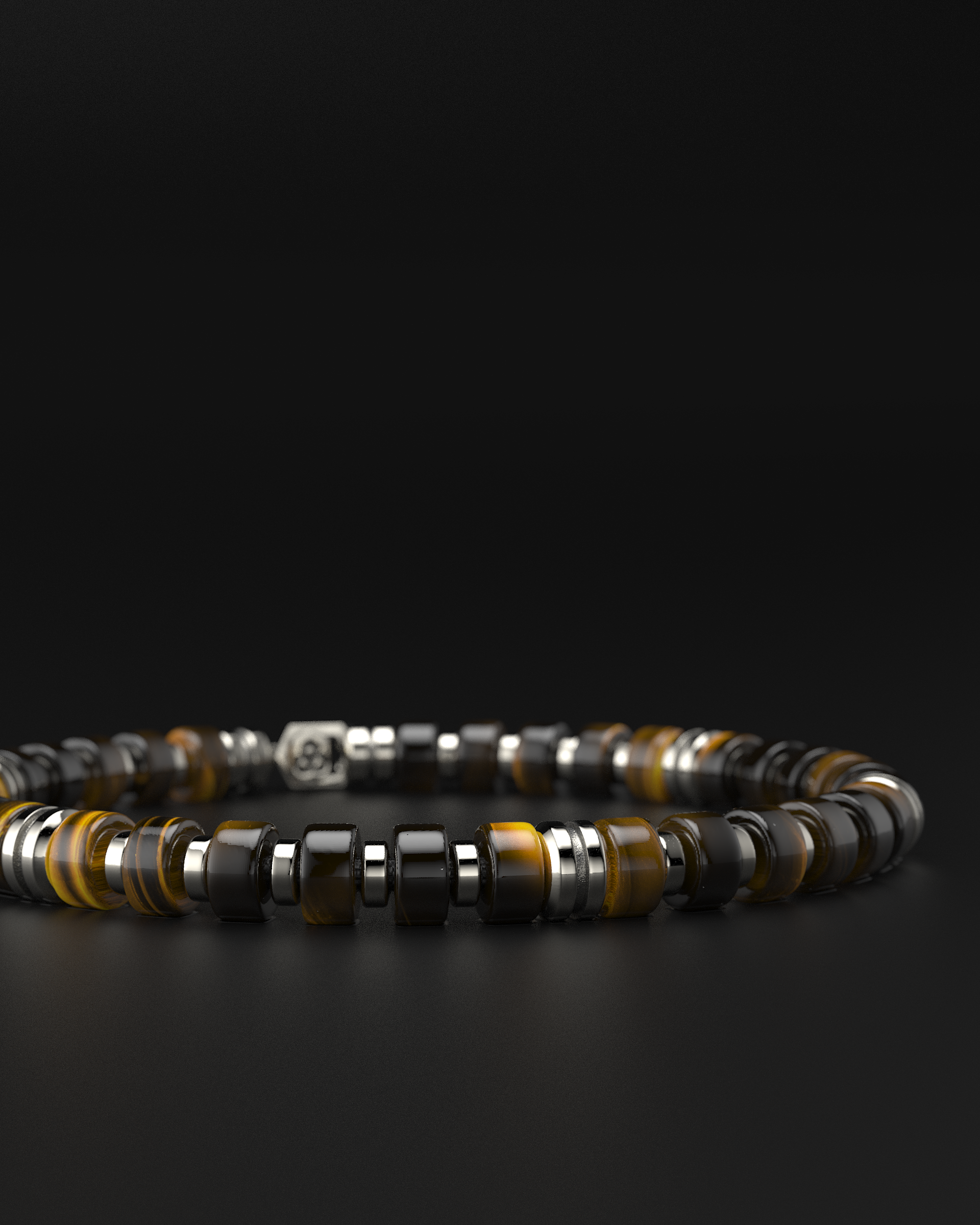 Bracciale Occhio Di Tigre 6mm | Distanziatore premium
