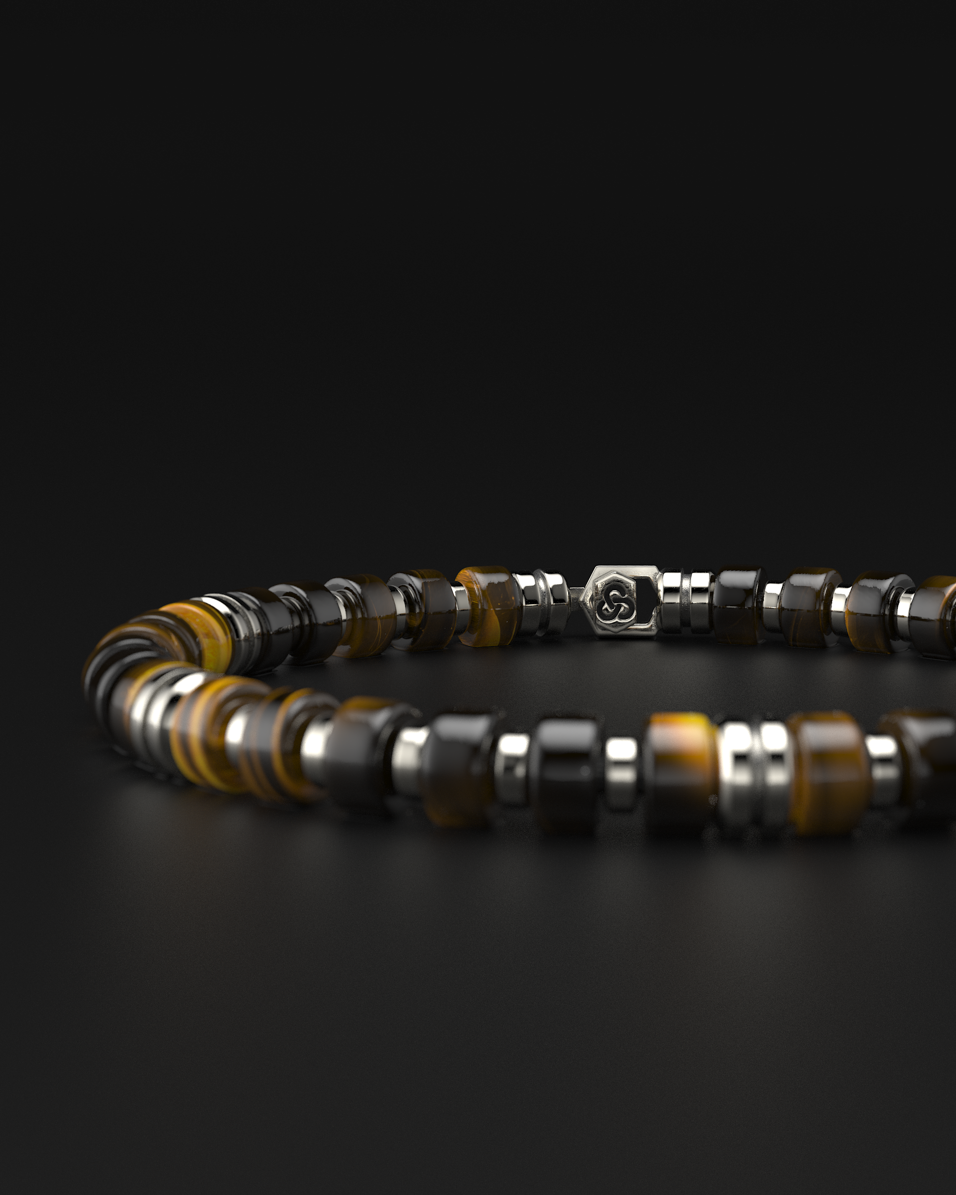 Bracciale Occhio Di Tigre 6mm | Distanziatore premium
