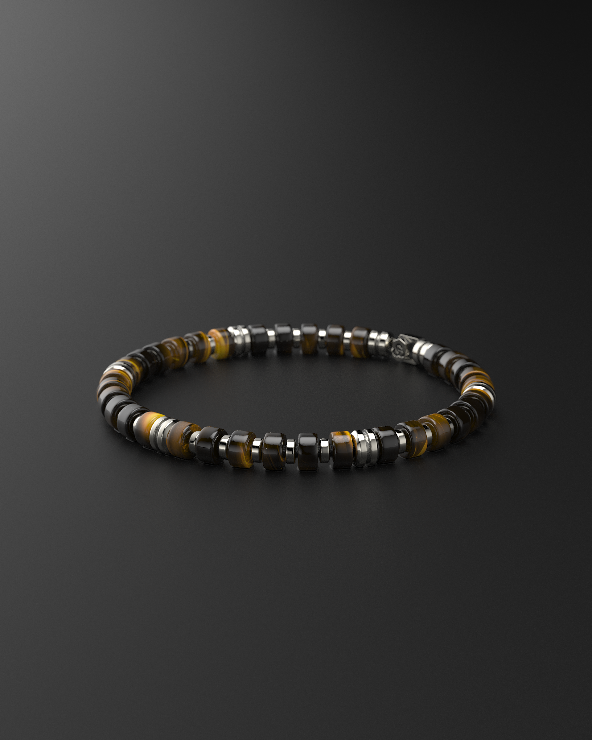 Bracciale Occhio Di Tigre 6mm | Distanziatore premium