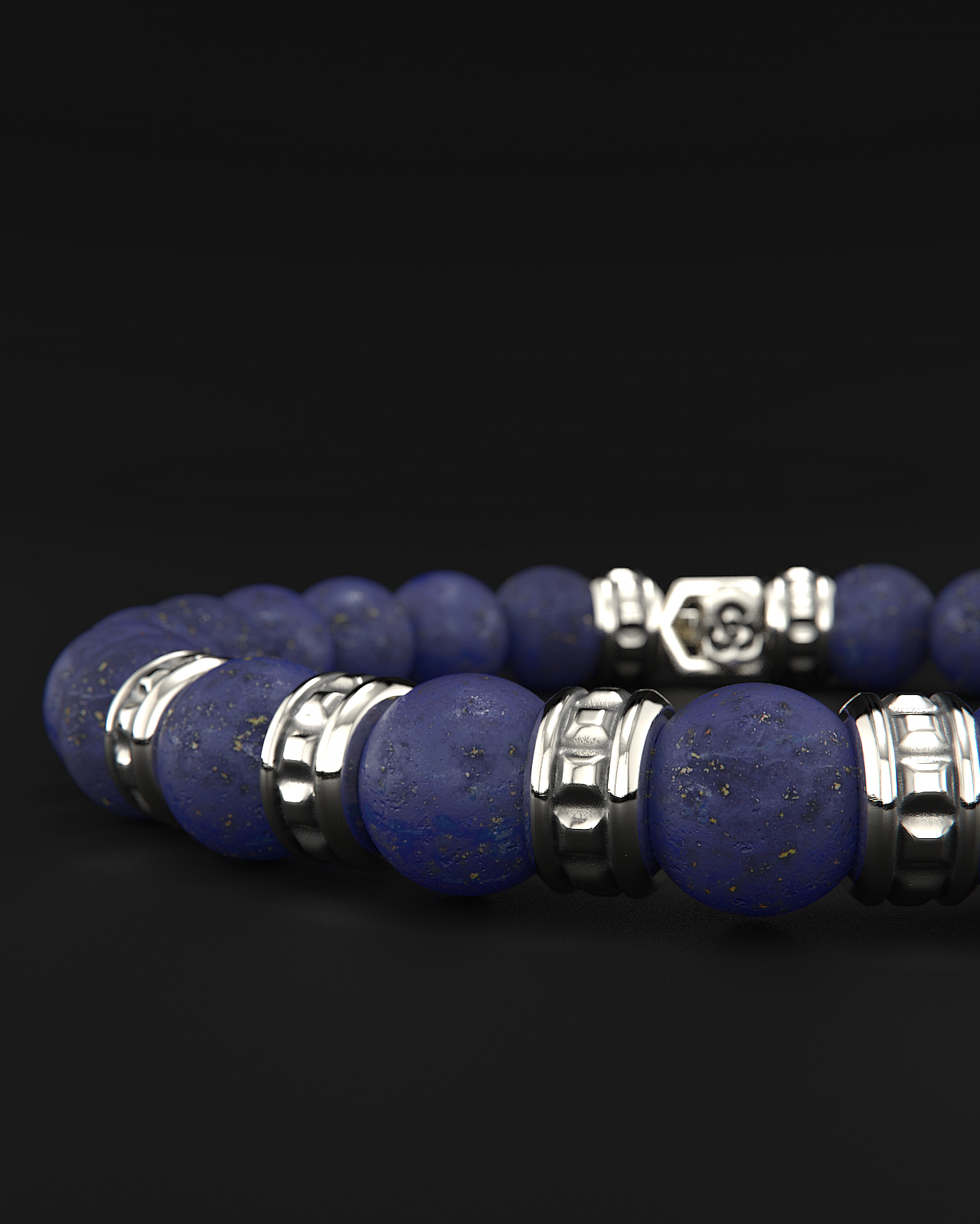 Lapis Lazuli Pyramid Bracelet 8mm | Premium #1