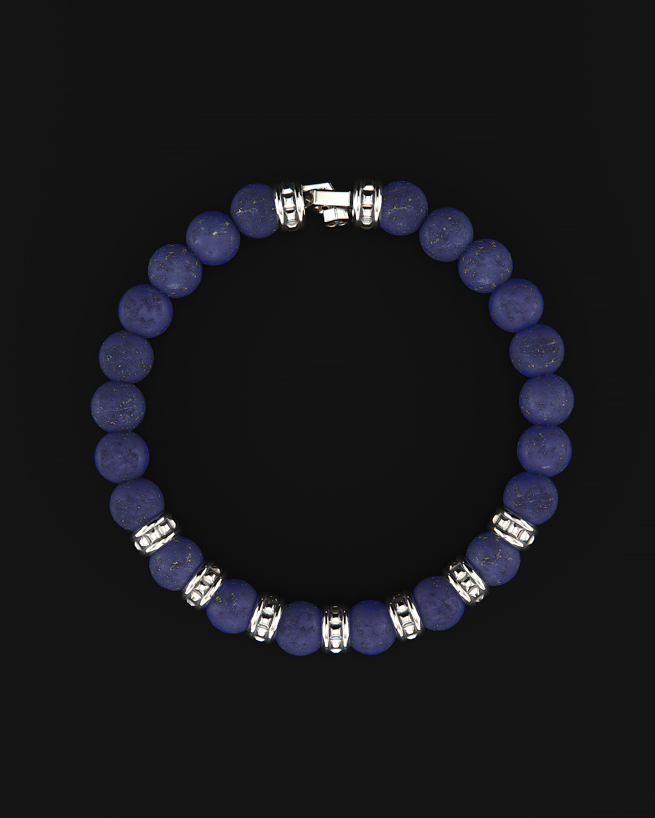 Lapis Lazuli Pyramid Bracelet 8mm | Premium #1