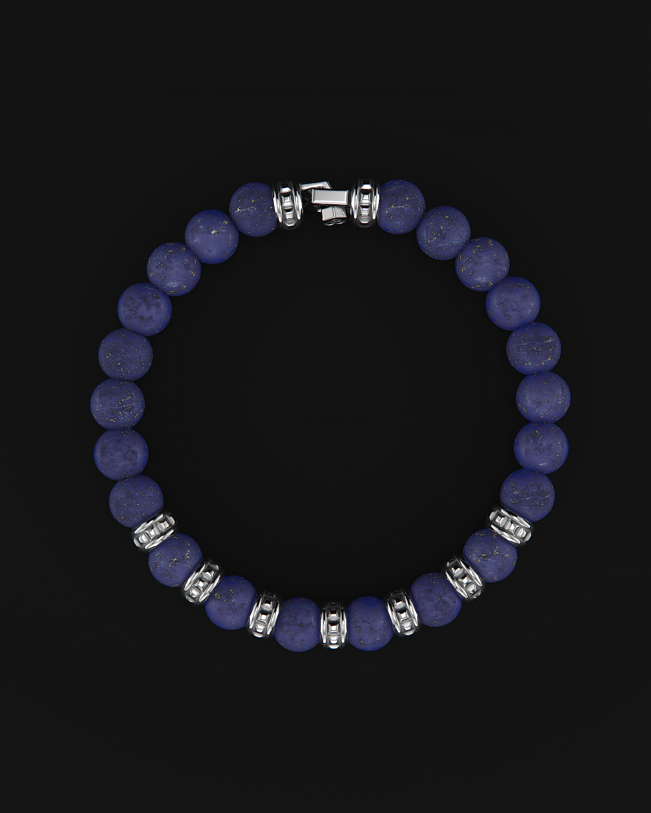 Lapis Lazuli Pyramid Bracelet 8mm | Premium #1