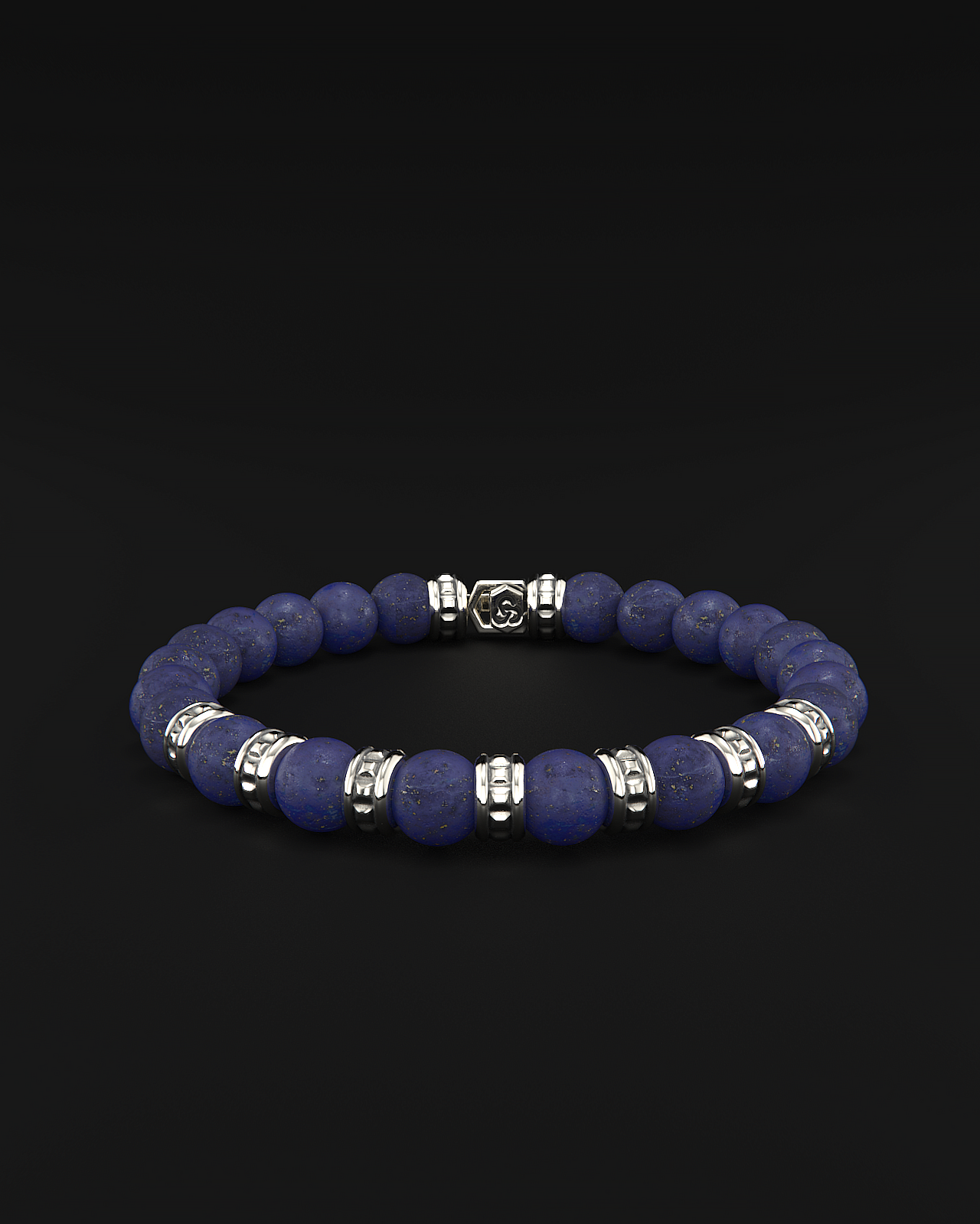 Lapis Lazuli Pyramid Bracelet 8mm | Premium #1