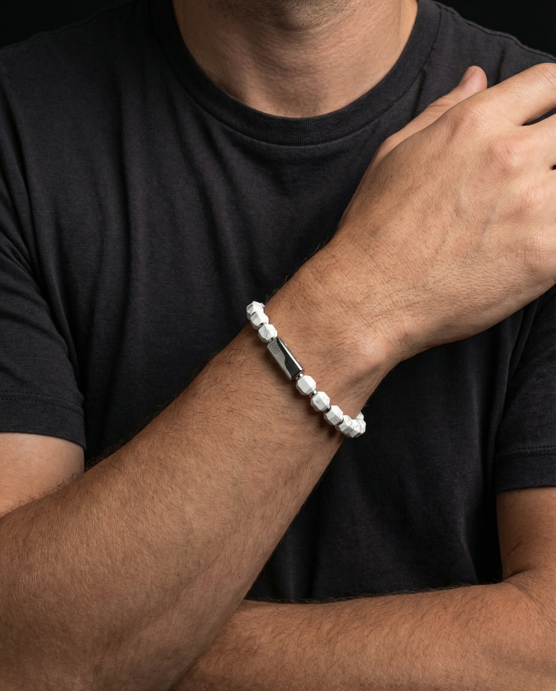 Howlite Bracelet 5mm | Kubic